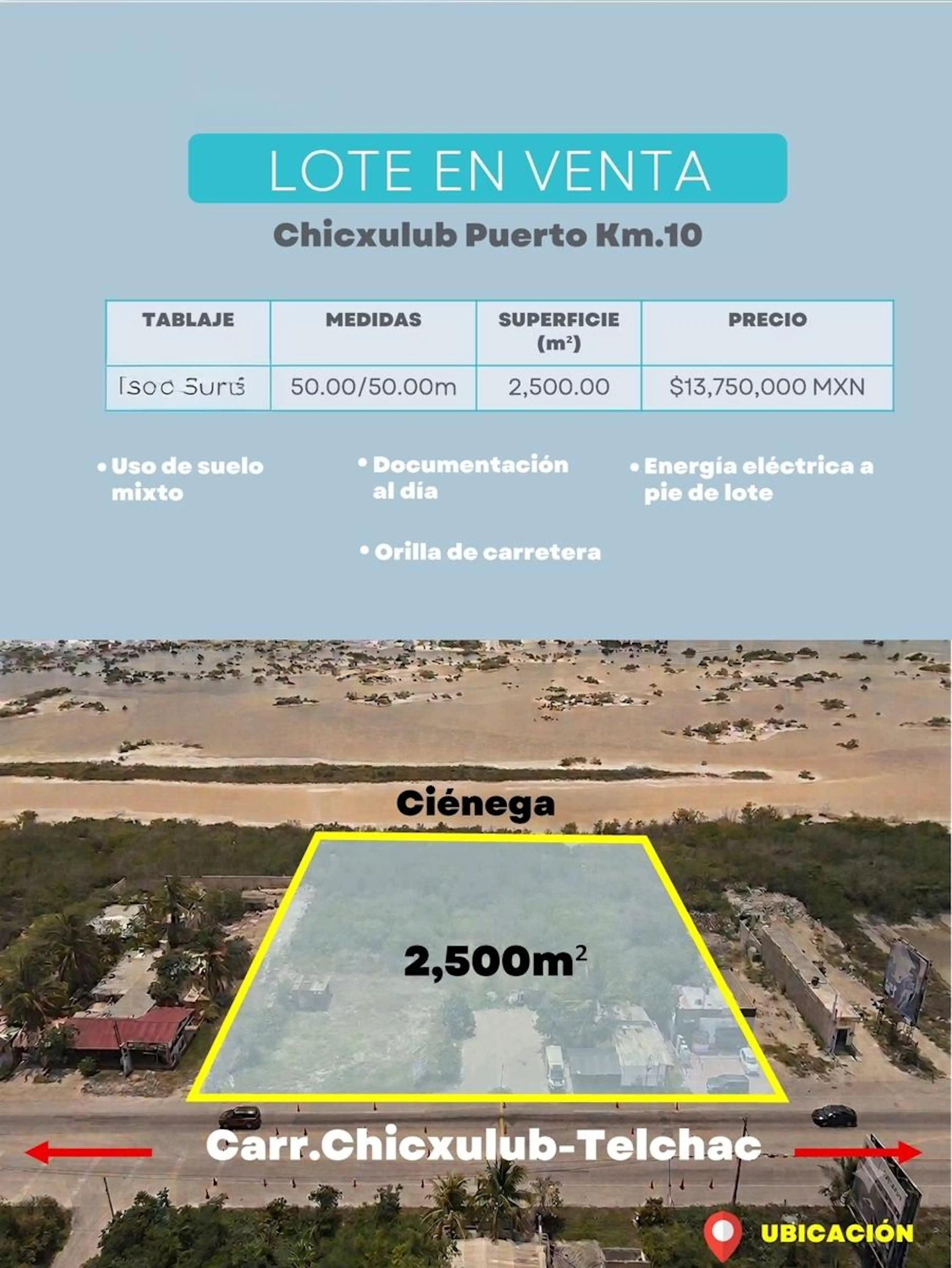Terreno En Venta (junta De 5 Terrenos) En Cicxulub Puerto Km10 (ivt-1834)
