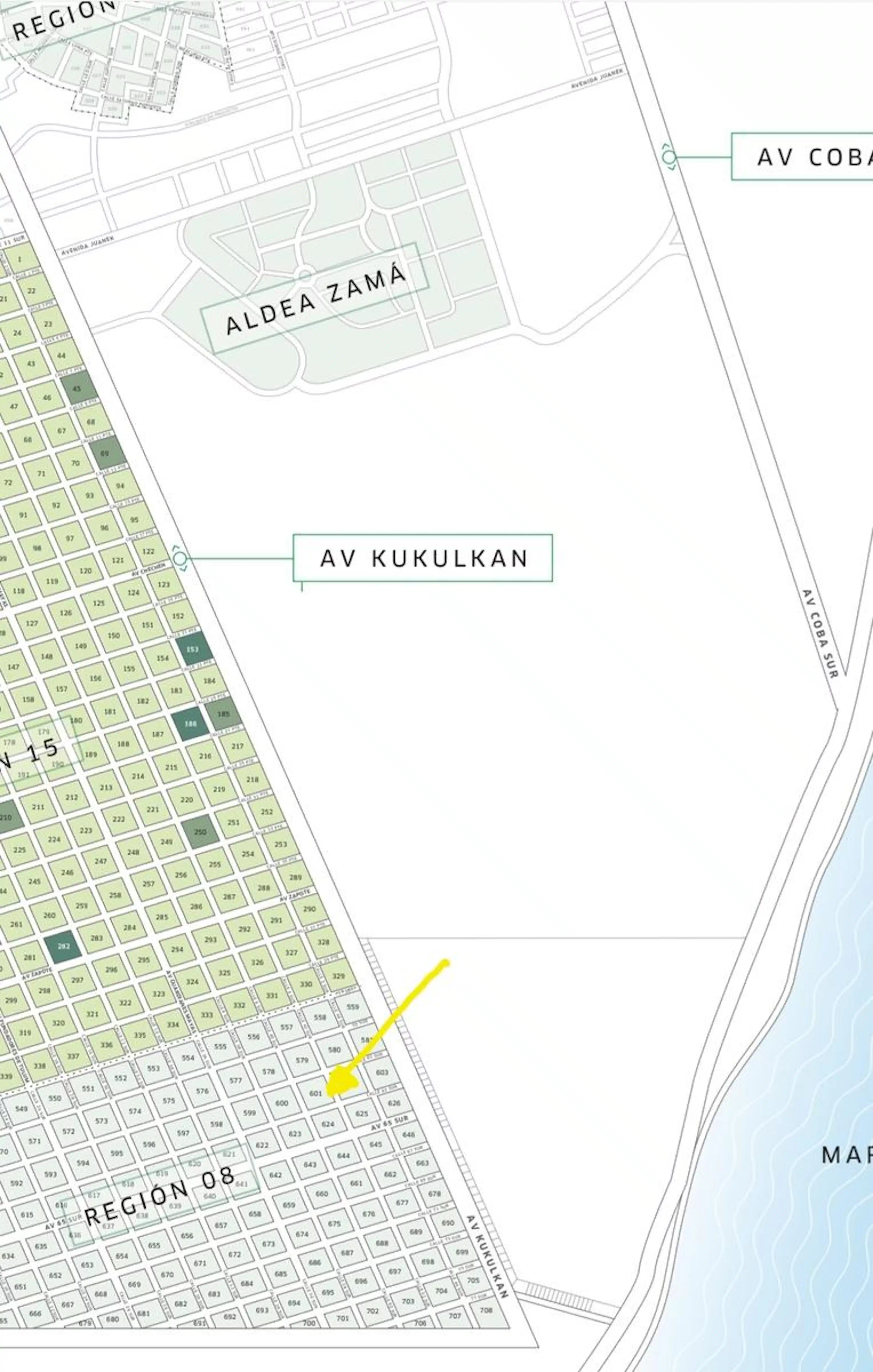 Lote Residencial En Venta En Region 8 Tulum | Facil Acceso A La Zona Hotelera | P3322
