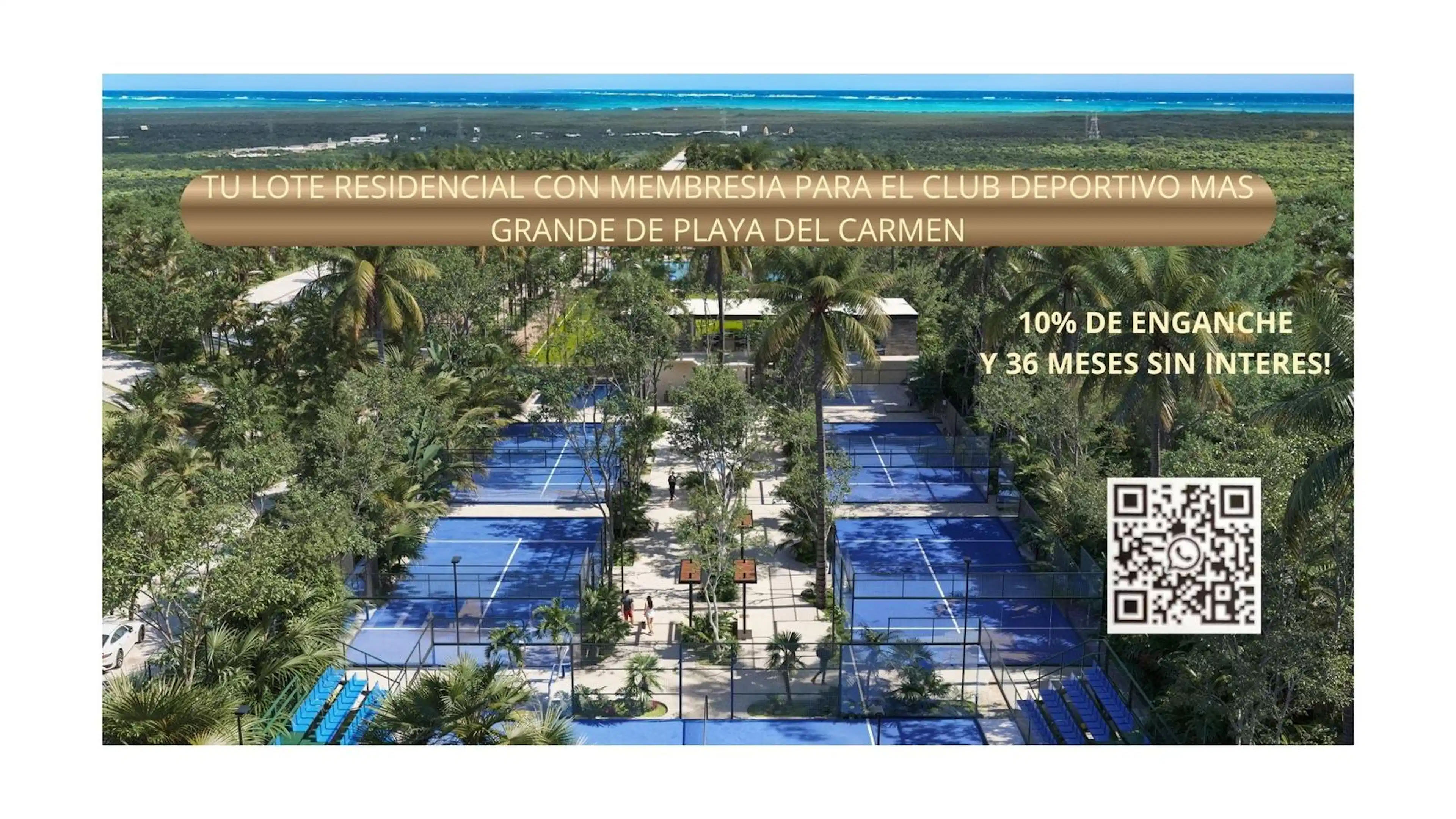 Terreno Residencial/ 10% De Enganche/ Playa Del Carmen/ Club Deportivo Premium!