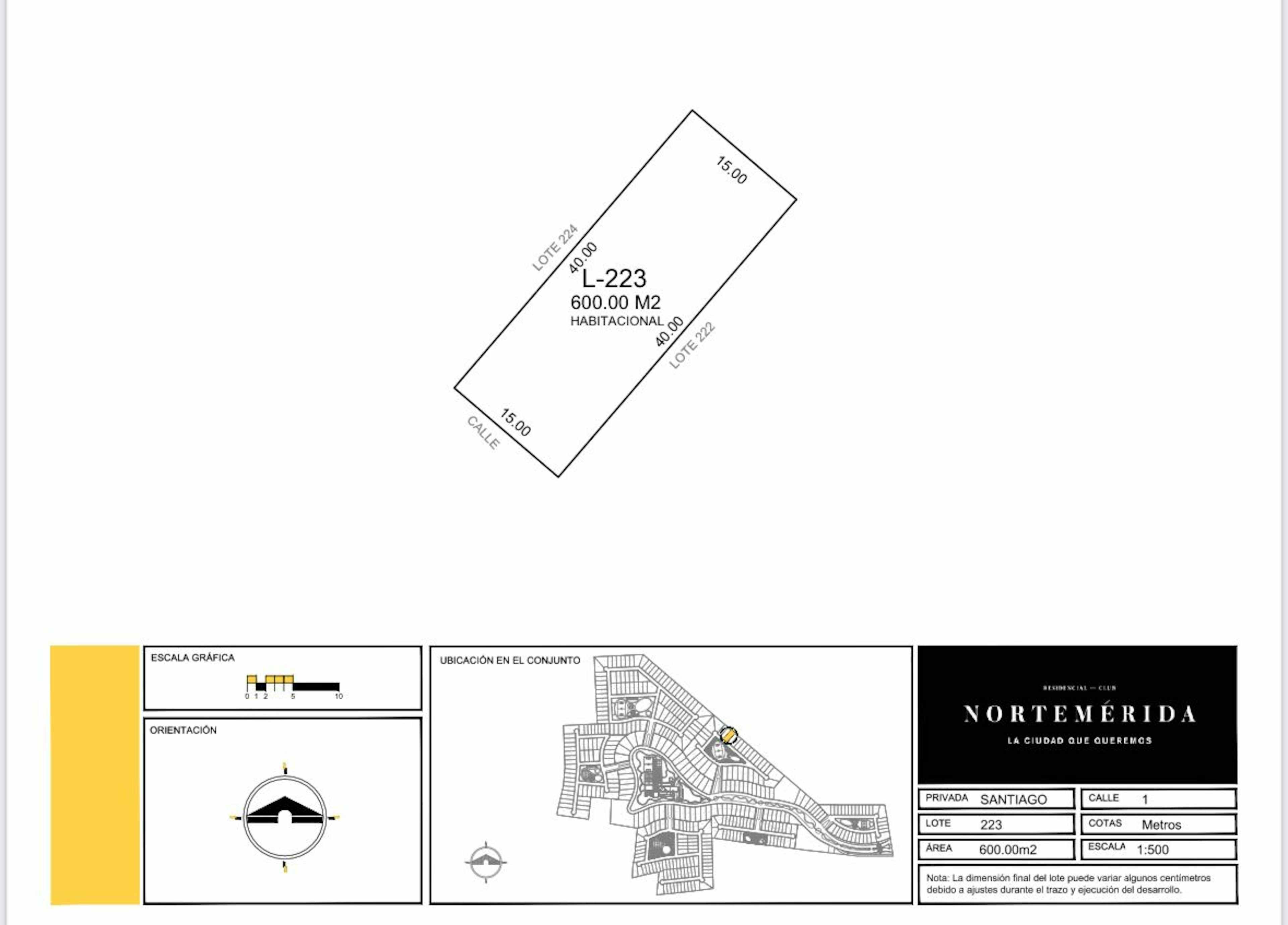 Terreno En Venta Privada Nortemerida Frente Al Parque
