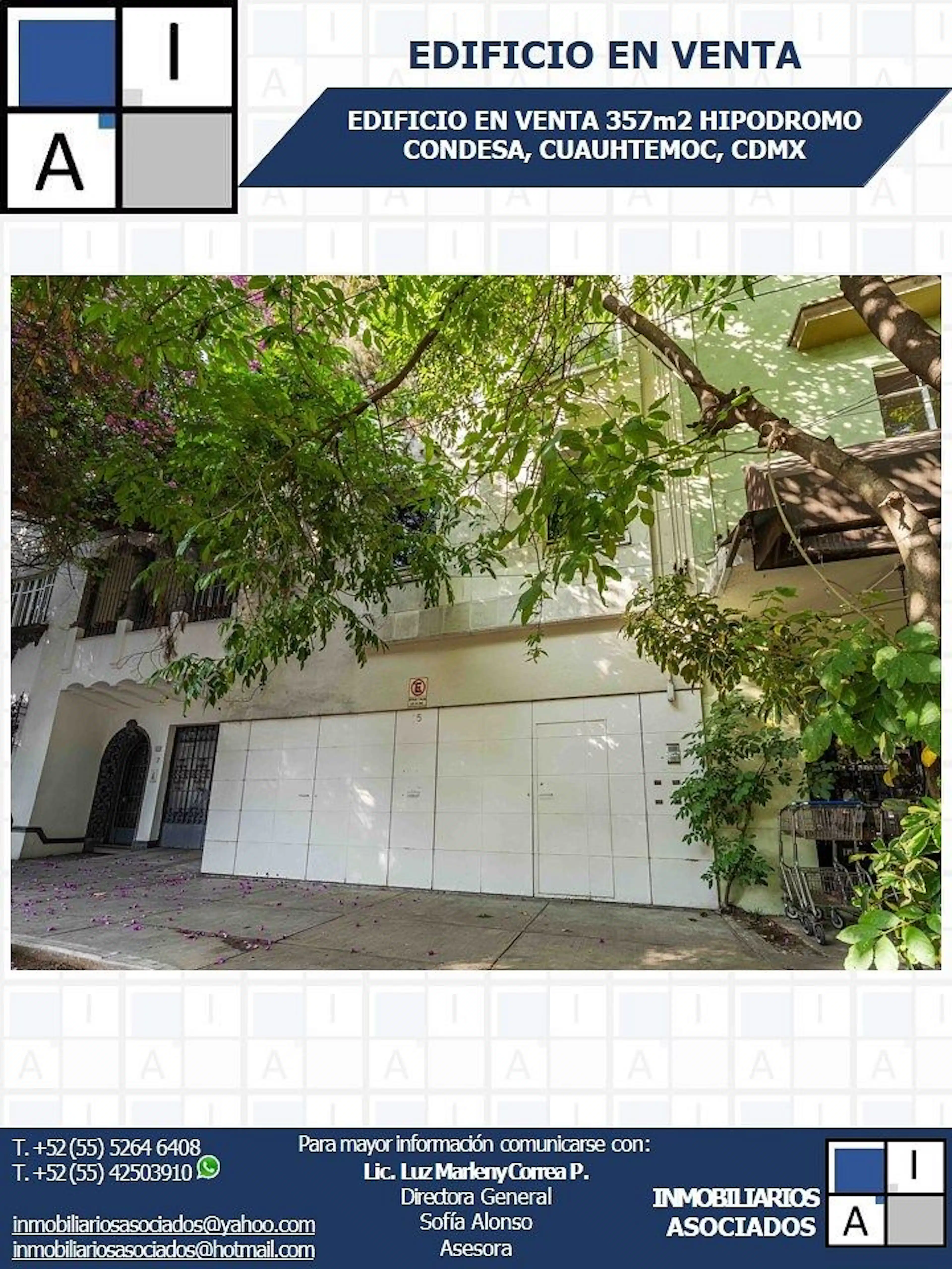 !EDIFICIO EN VENTA! HIPODROMO CONDESA, CUAUHTEMOC, CDMX