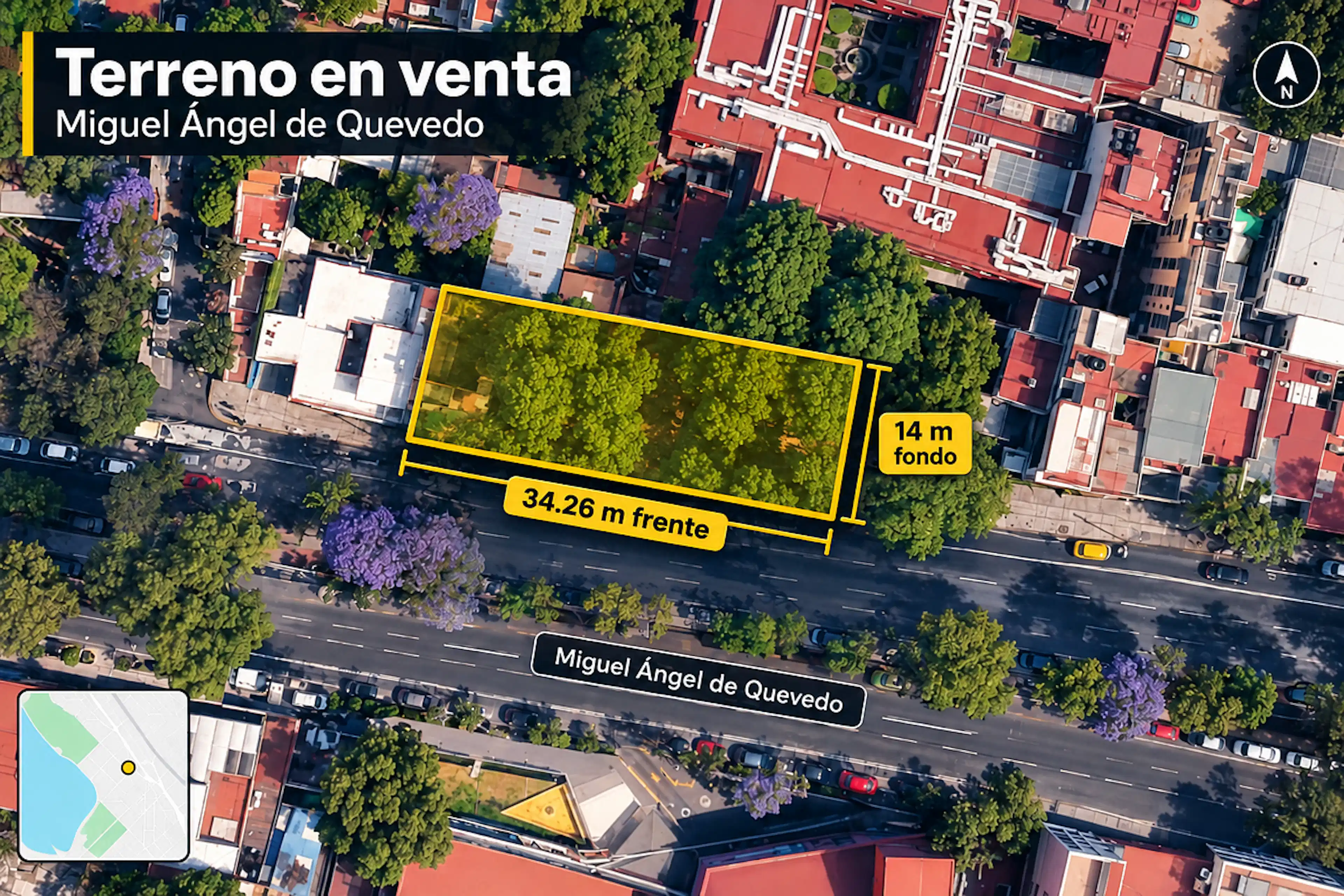 Terreno comercial en venta en Coyoacán, Miguel Ángel de Quevedo