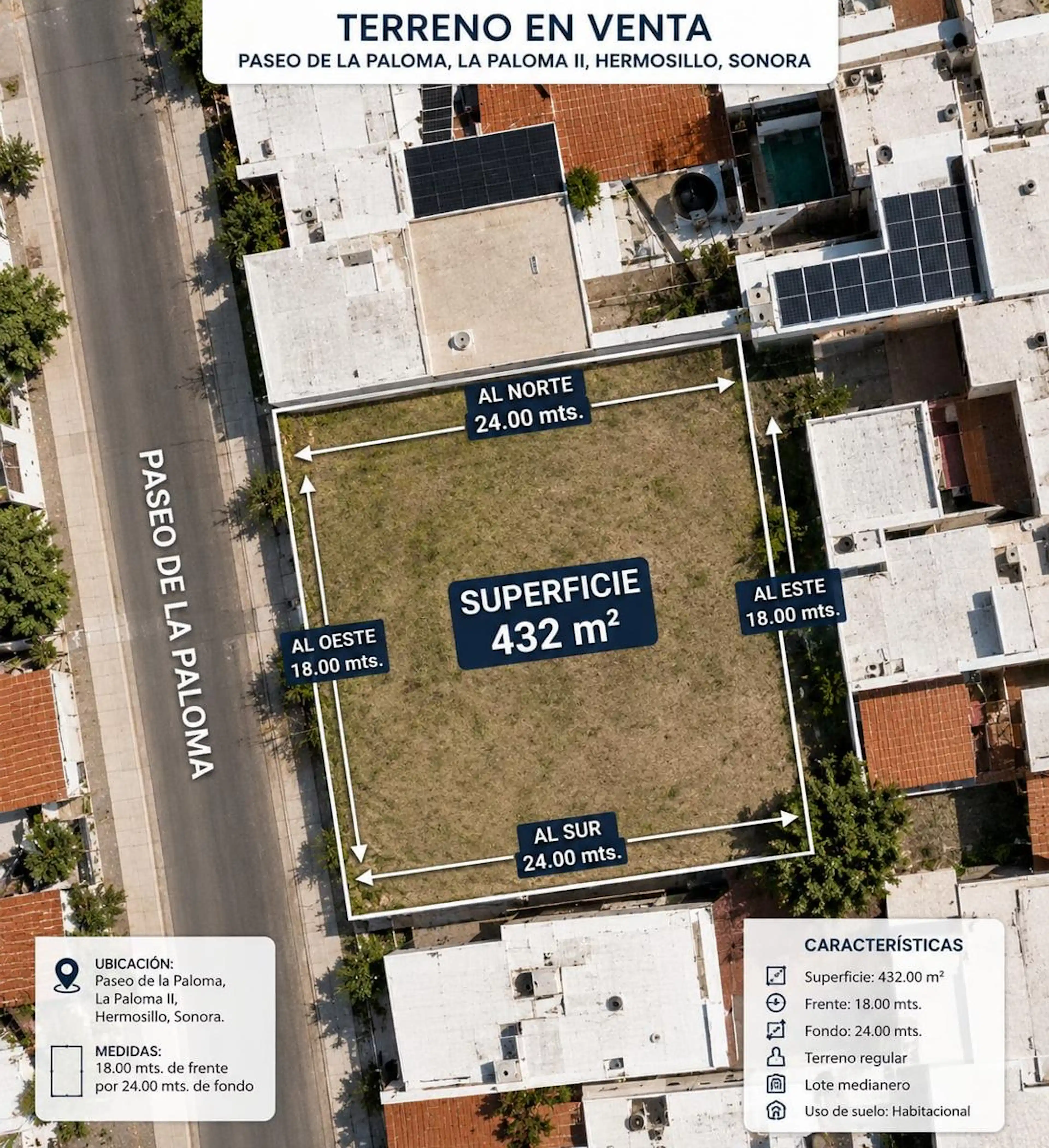Terreno En Venta En La Paloma Ii Residencial De Hermosillo, Sonora