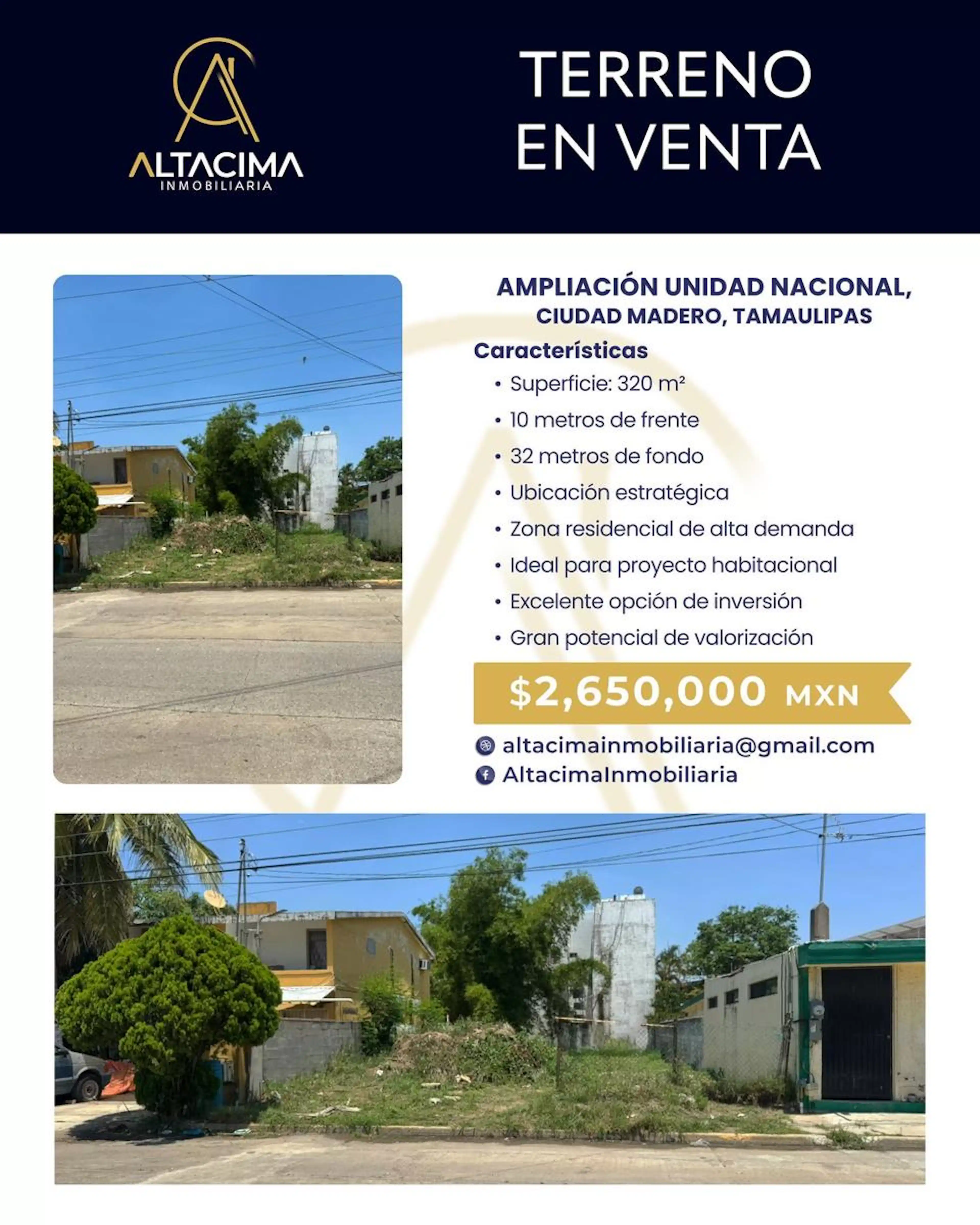 Terreno en Ampliacion Unidad Nacional (Ampliación)