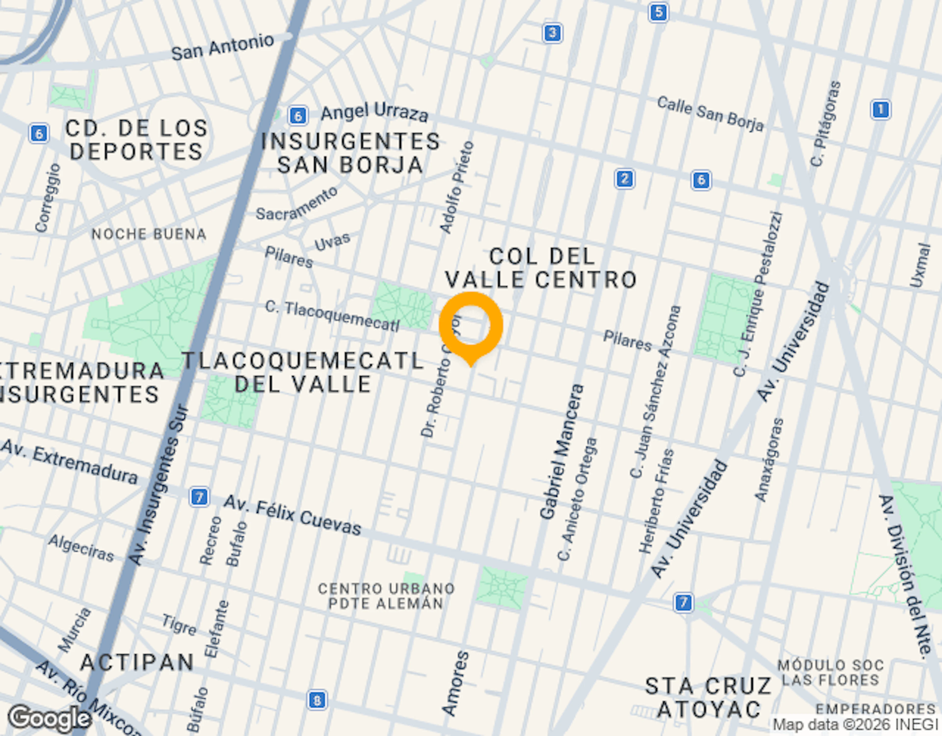 Ubicación de Coyoacan 1153