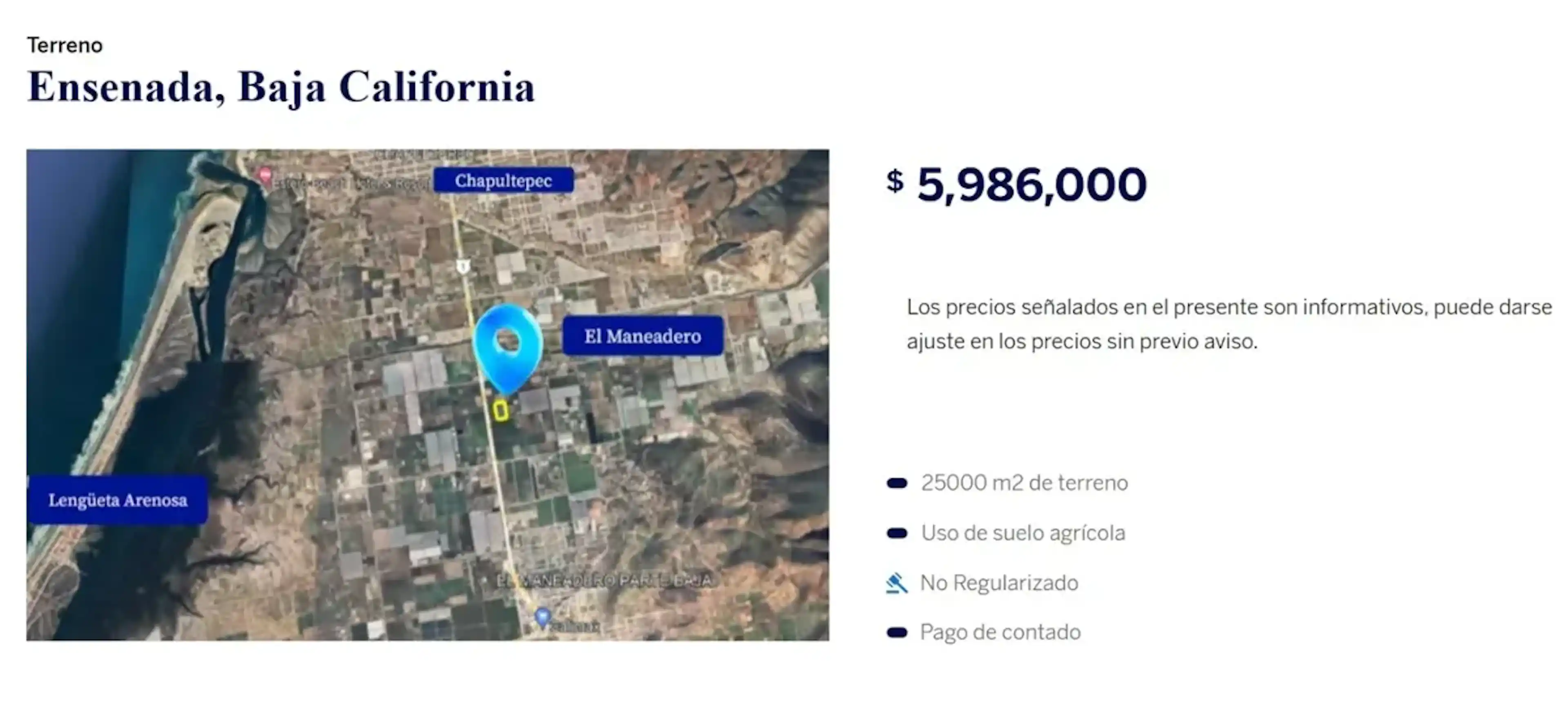 Terreno En Venta En Mar De Ensenada, Ensenada, Baja California