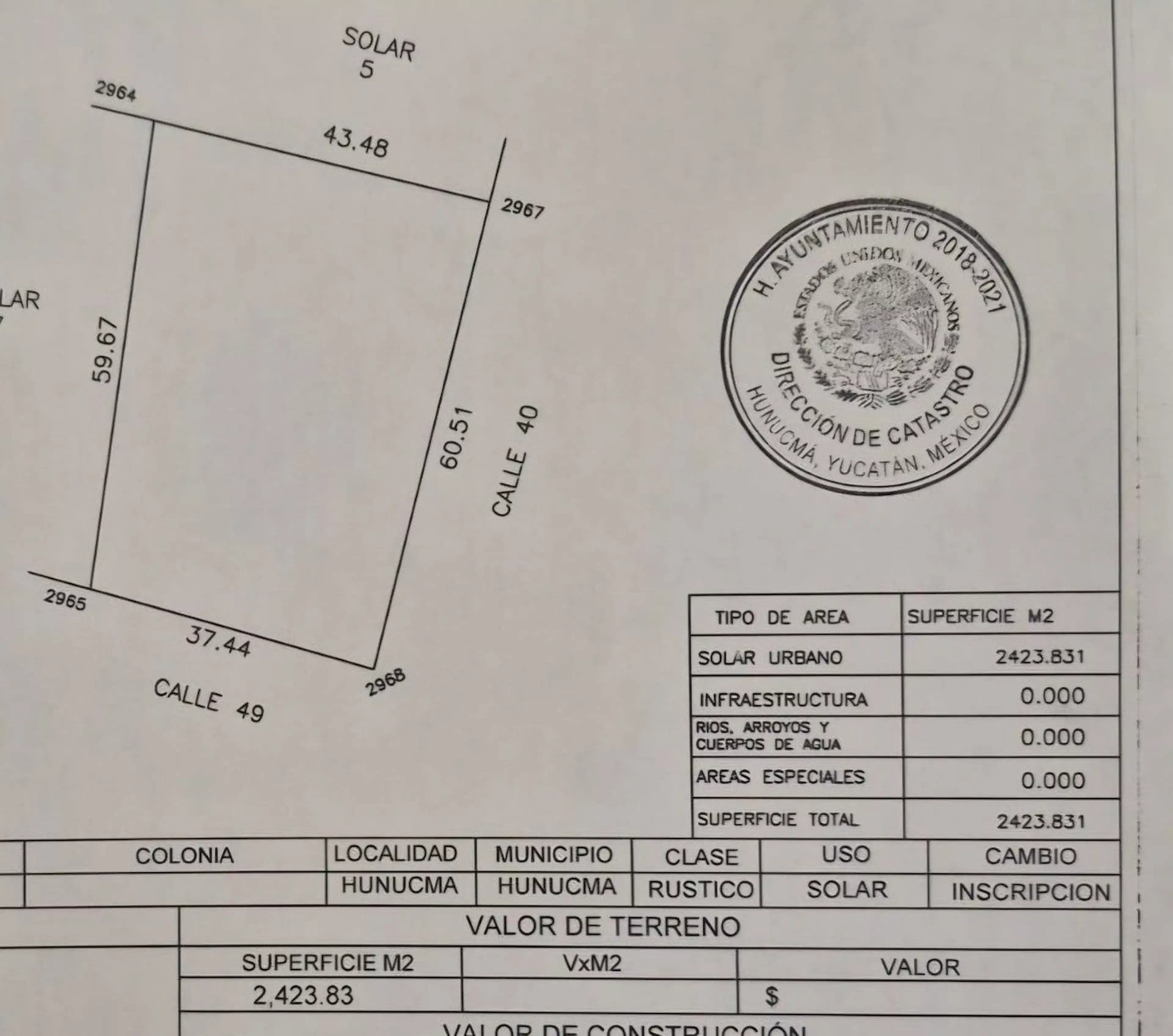 Mas De 2423 M2 En Hunucma Con Vecinos Y Servicios, Propiedad Privada