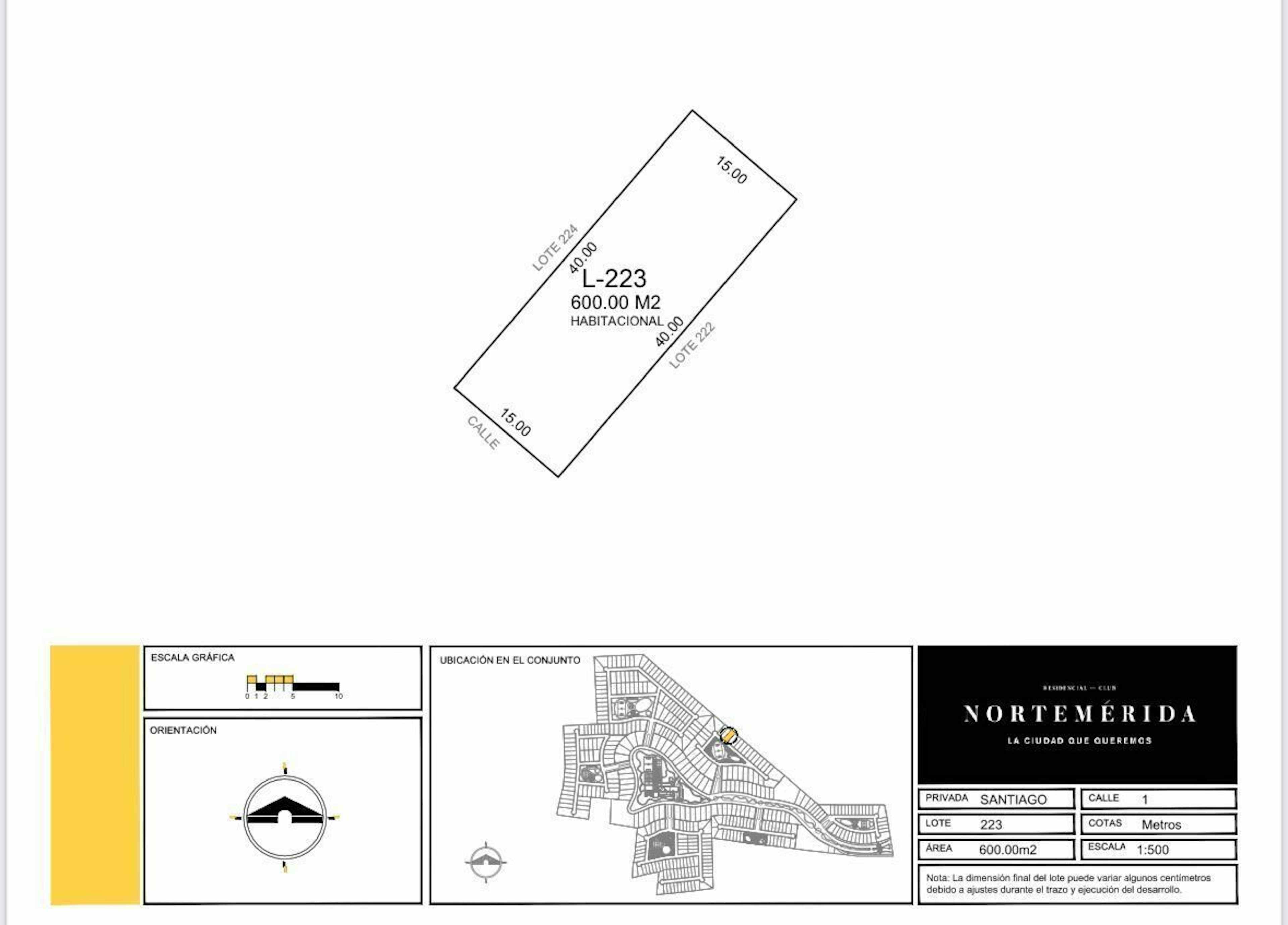 Terreno En Venta Privada Nortemerida Frente Al Parque