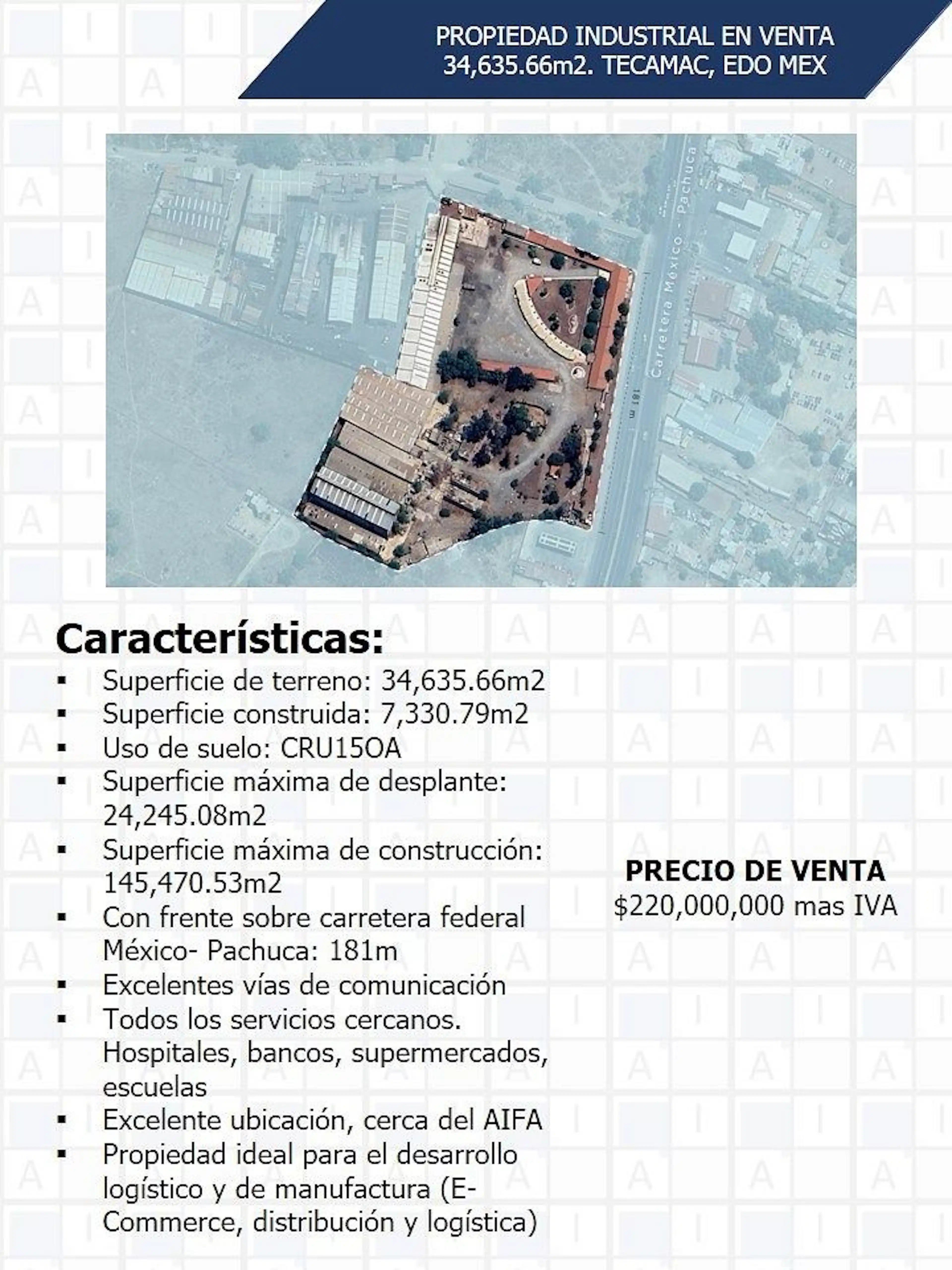 Propiedad Industrial En Venta. Tecamac Estado De Mexico