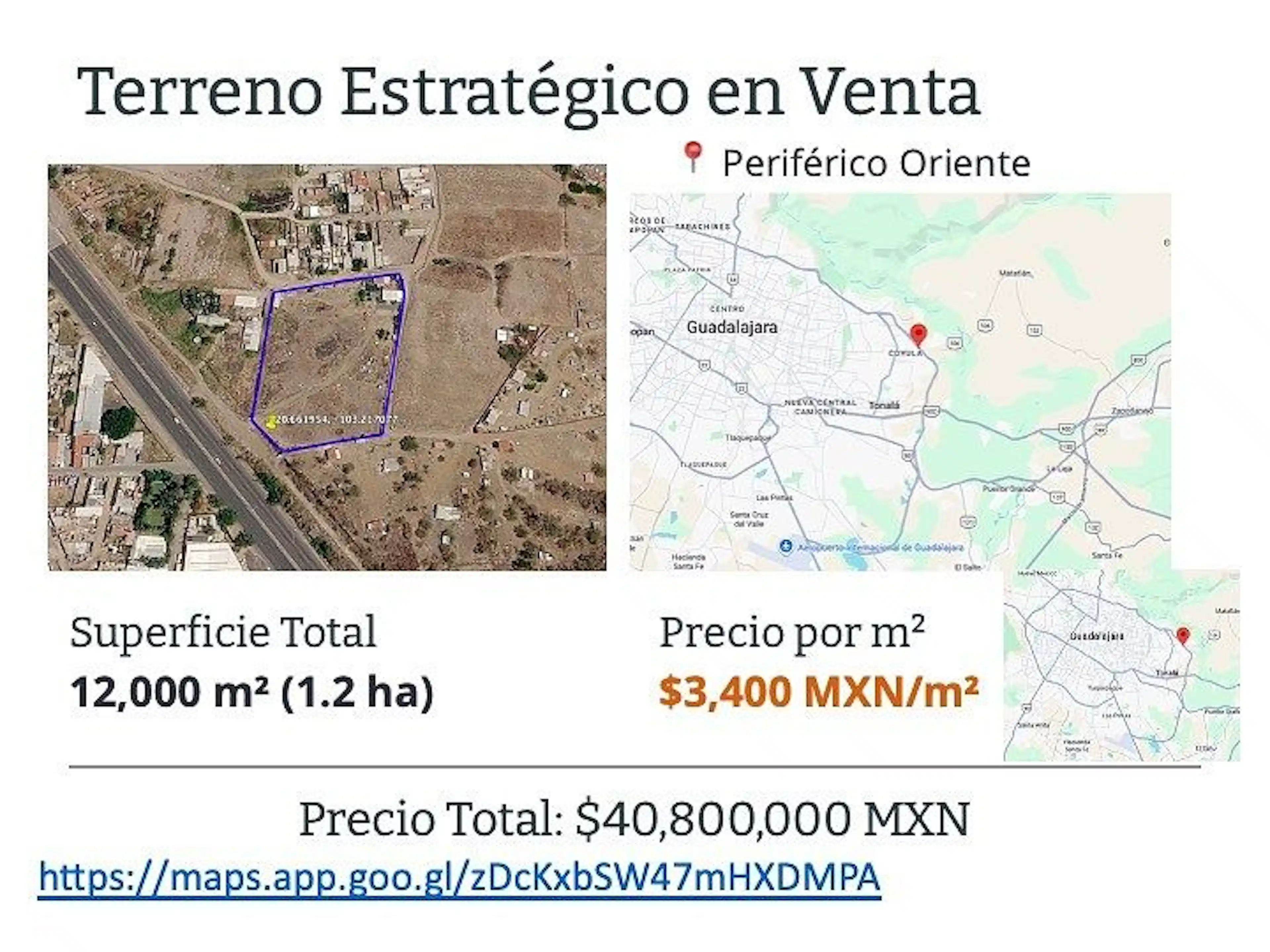 Terreno Venta Industrial  PerifÉrico Oriente TonalÁ