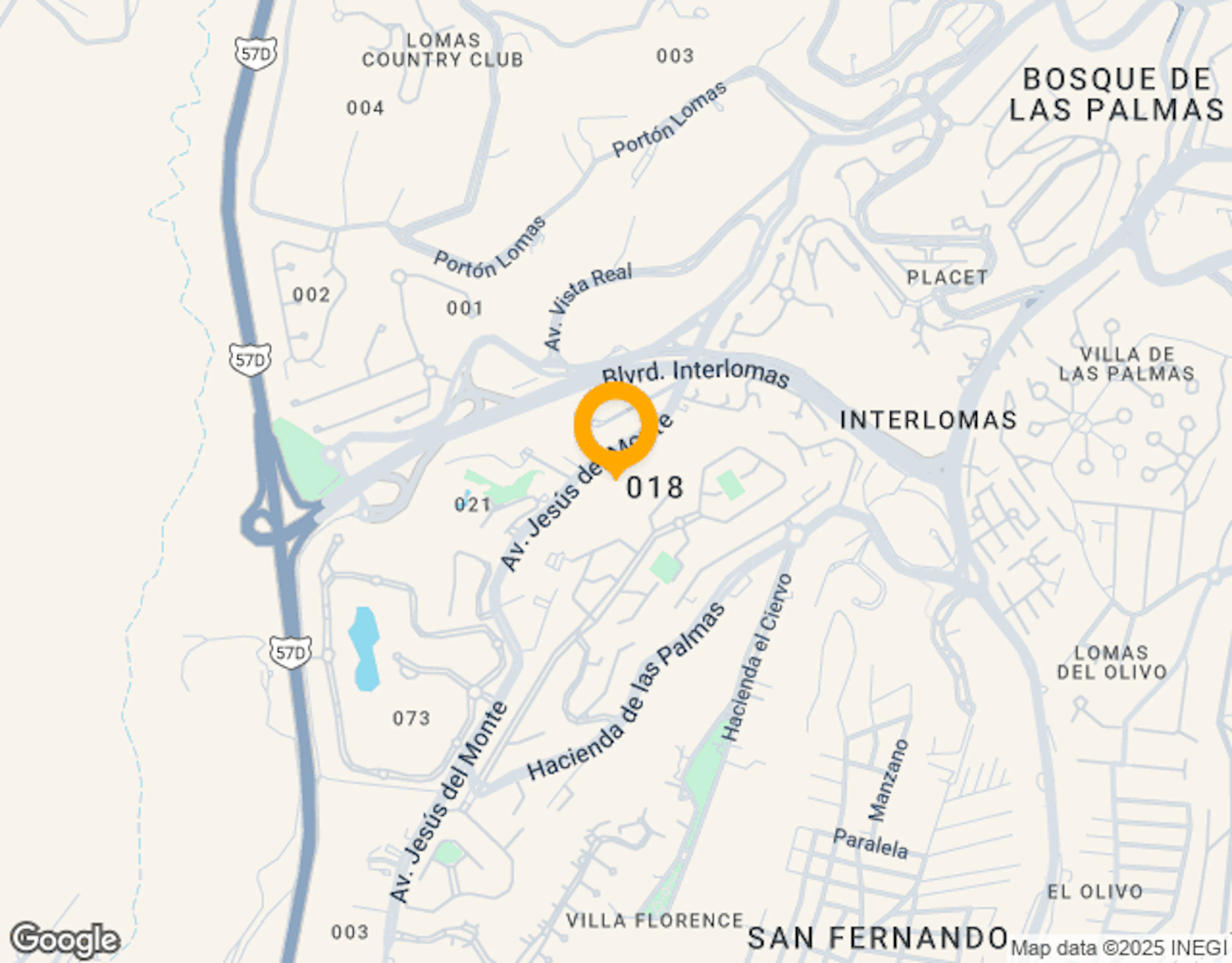 Ubicación de Parque Interlomas
