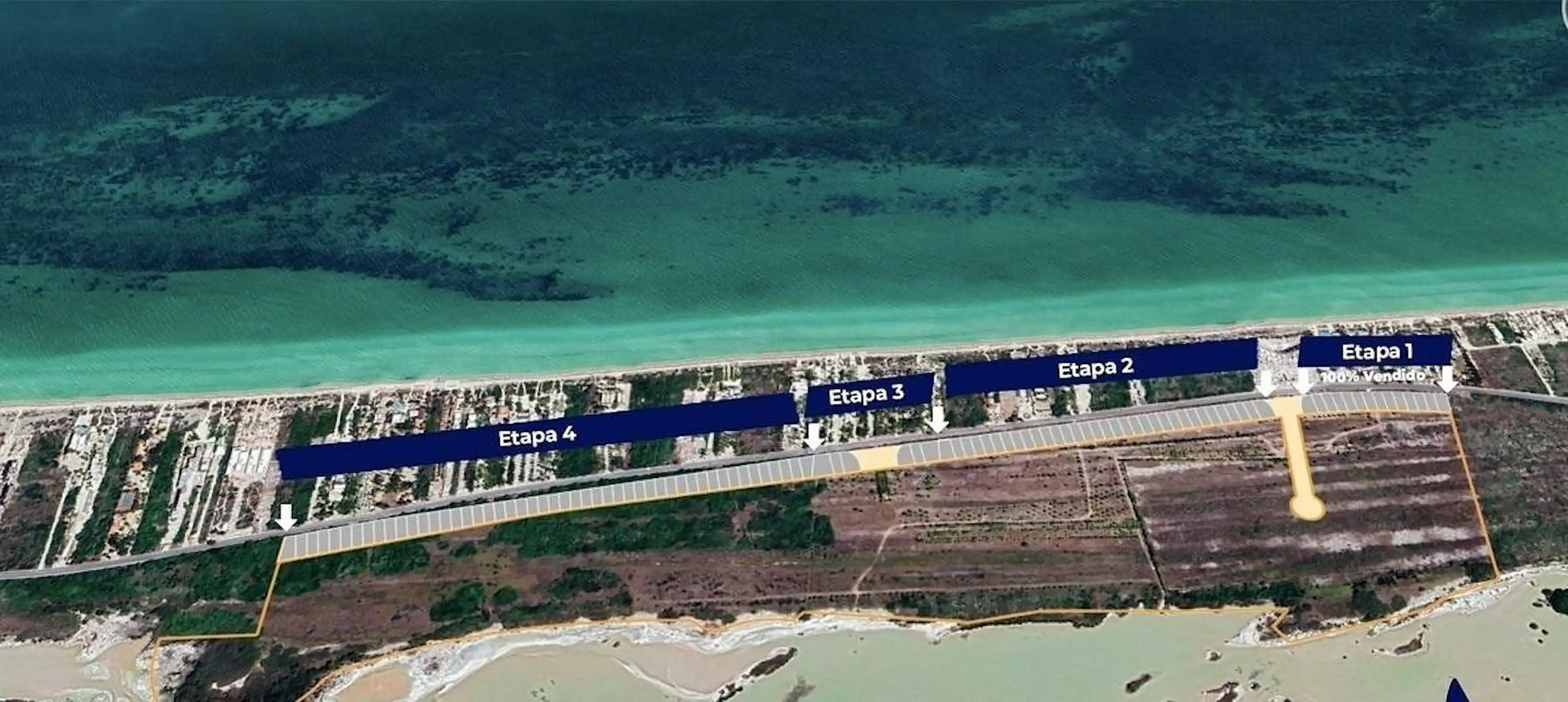 Venta de LOTES A PIE DE CARRETERA en San Bruno Yucatan