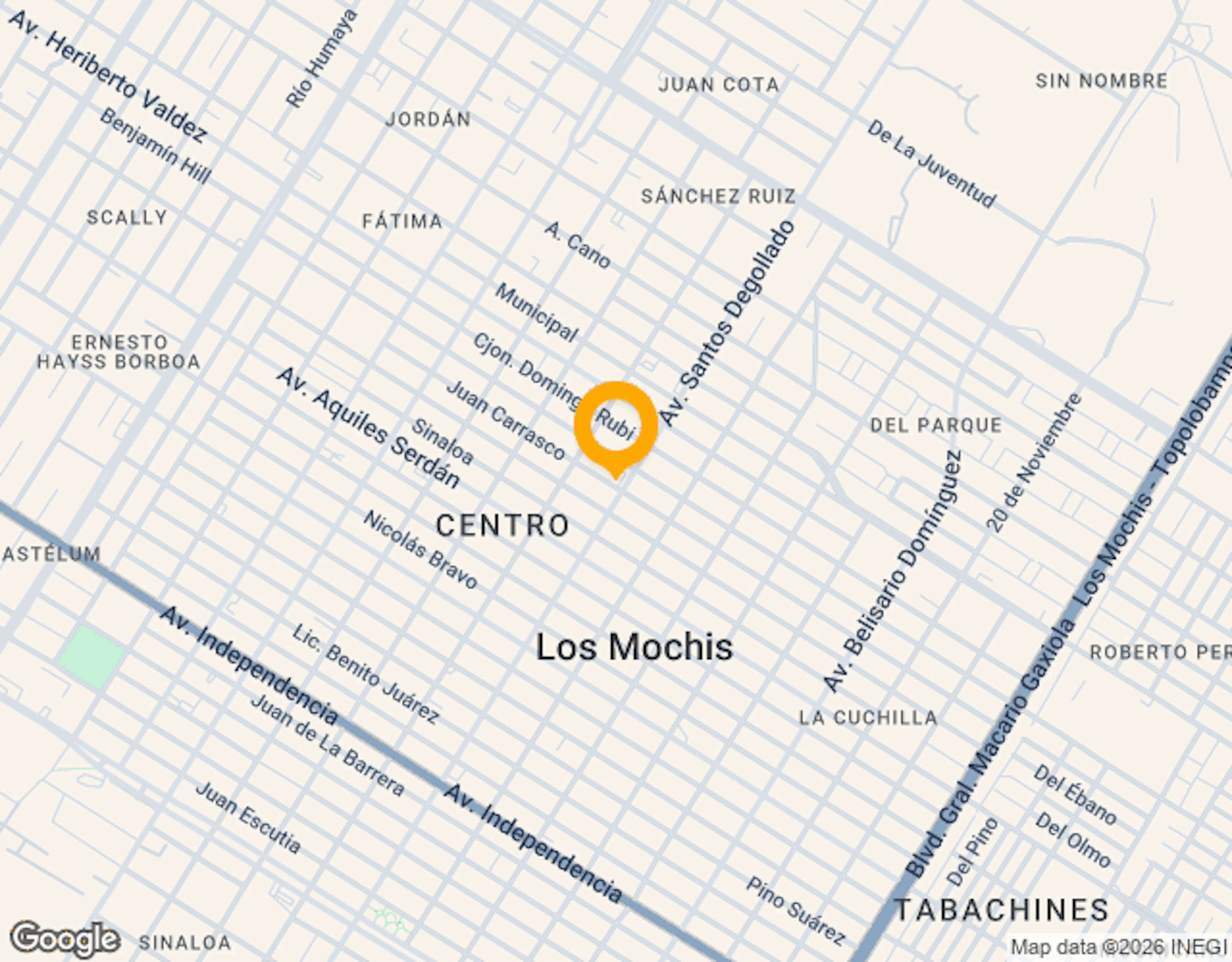 Ubicación de 1572 Lazaro Cardenas Los Mochis