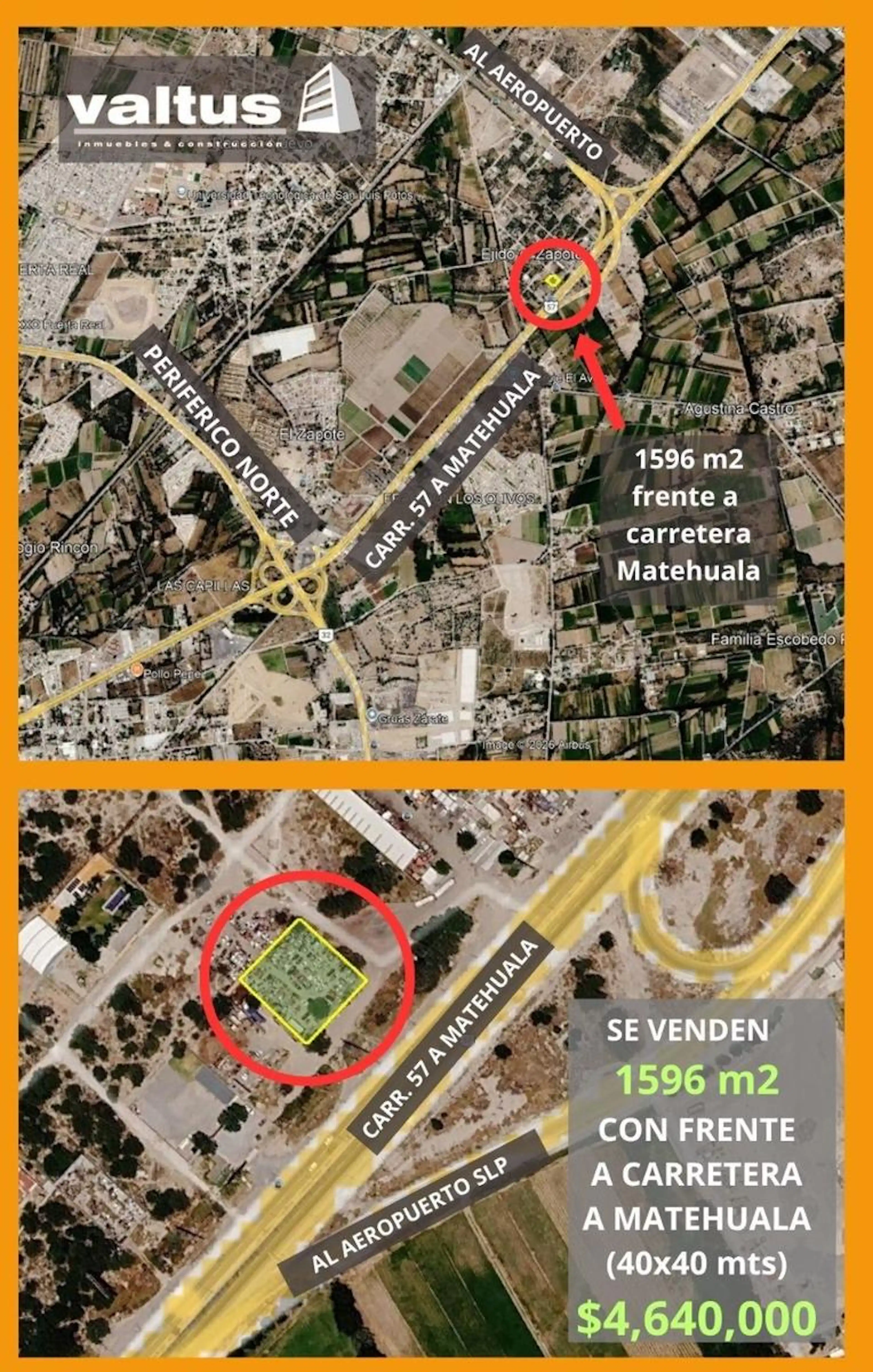 Terreno EN VENTA CARR MATEHUALA
