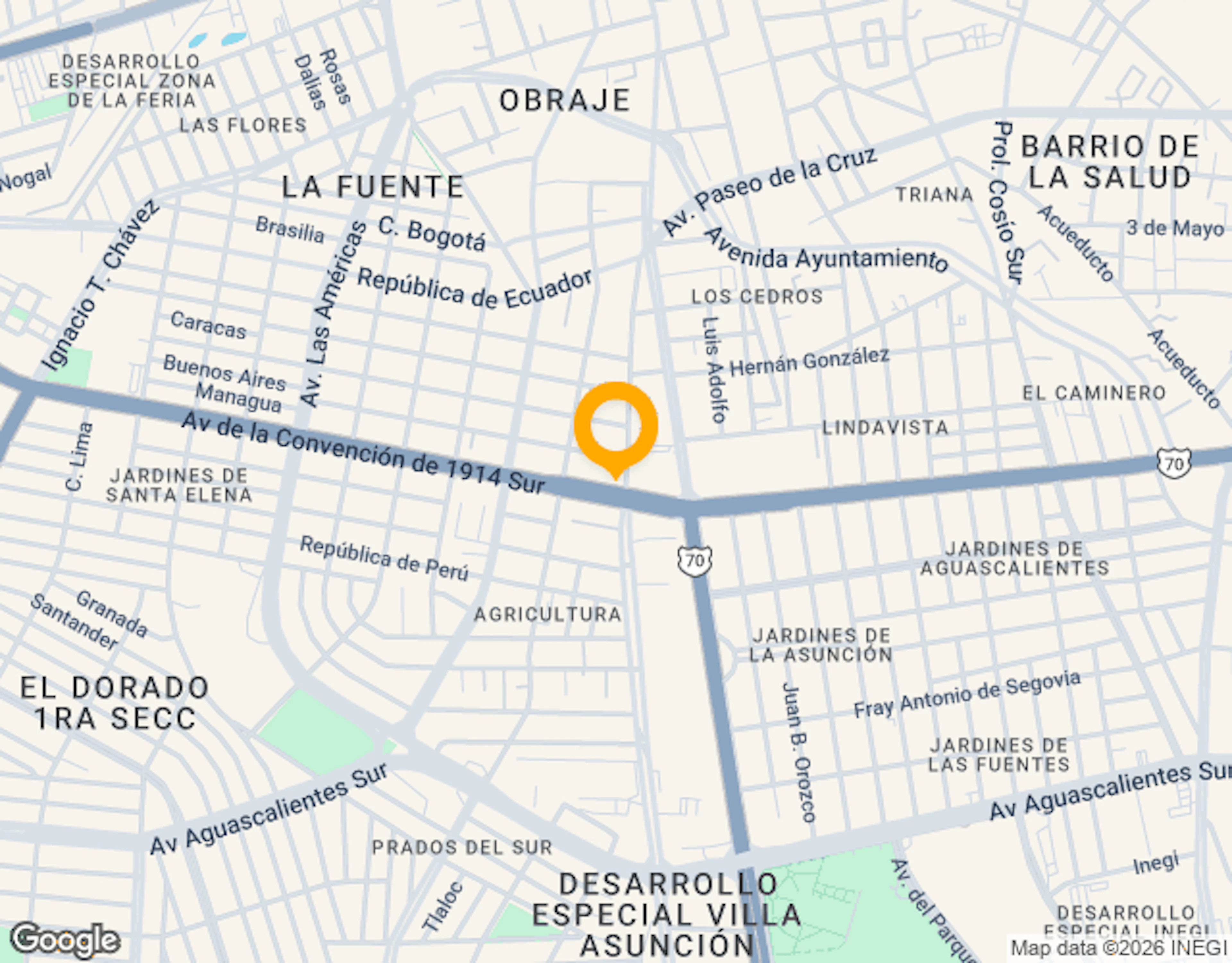 Ubicación de 1151 Clinica 1  Aguascalientes