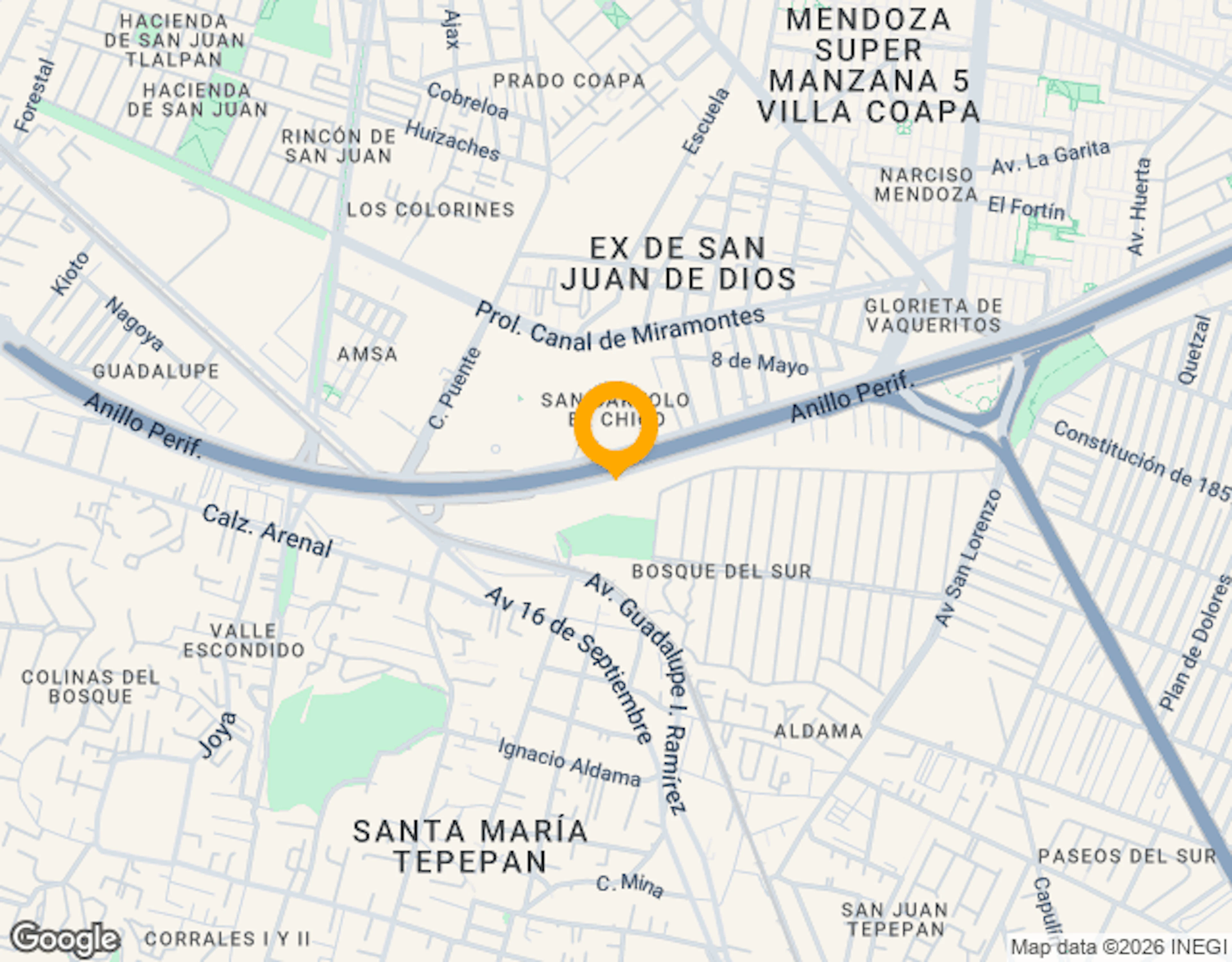 Ubicación de Corporativo Periférico Sur 6677