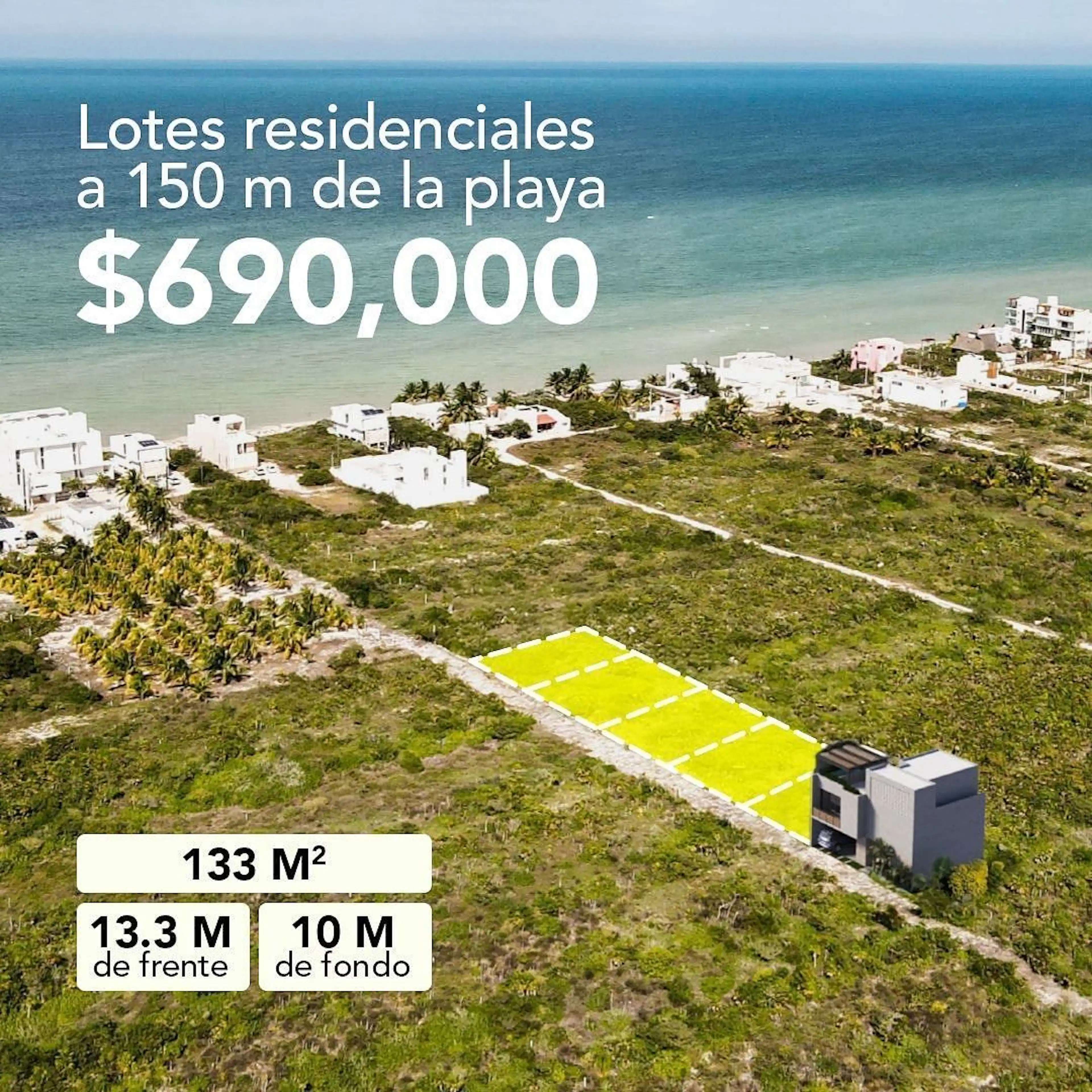 TERRENOS EN SAN BENITO 133 M2 CERCA DEL MAR CON FINANCIAMIENTO DISP