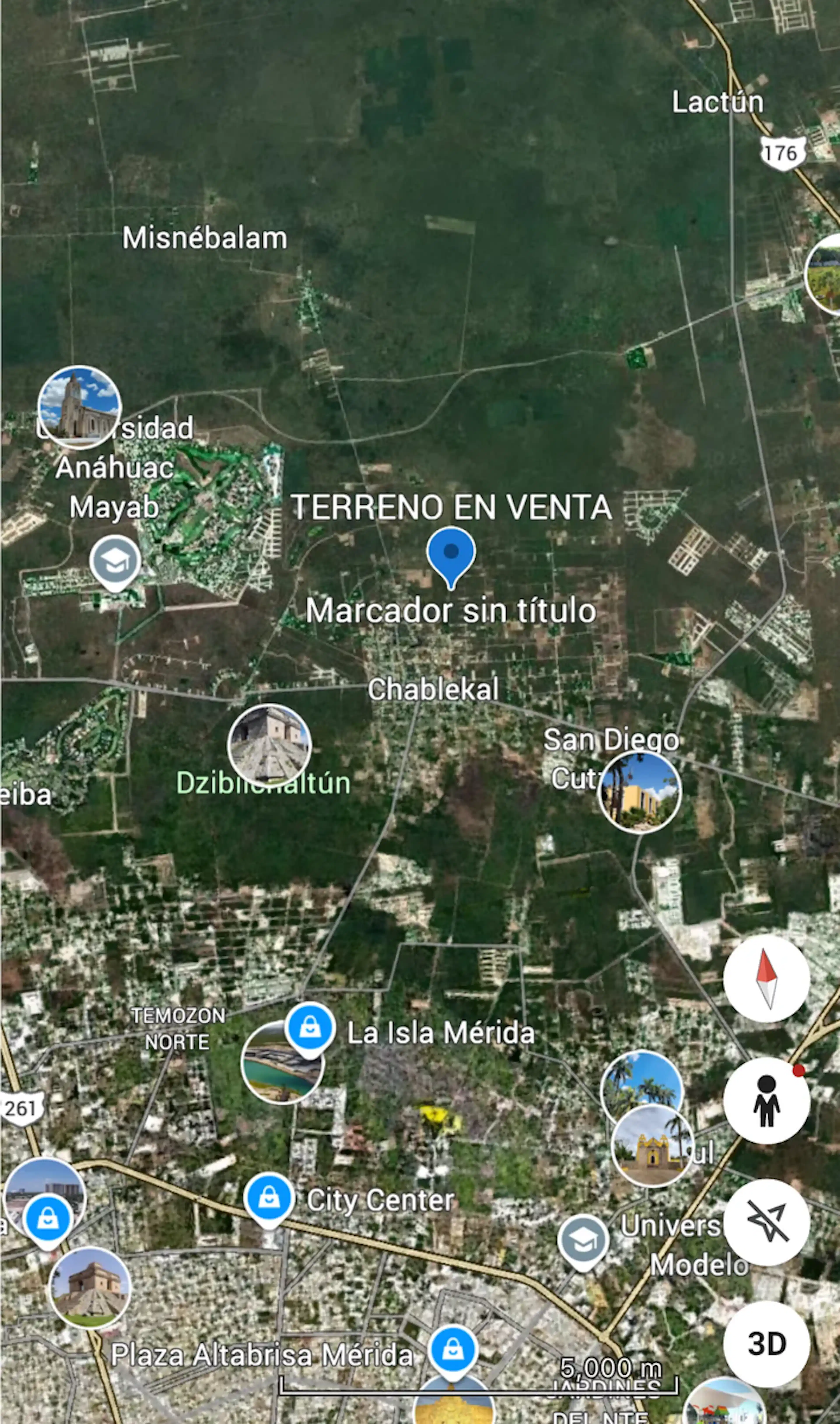 Terreno De 1,000 M2 En Venta En Chablekal