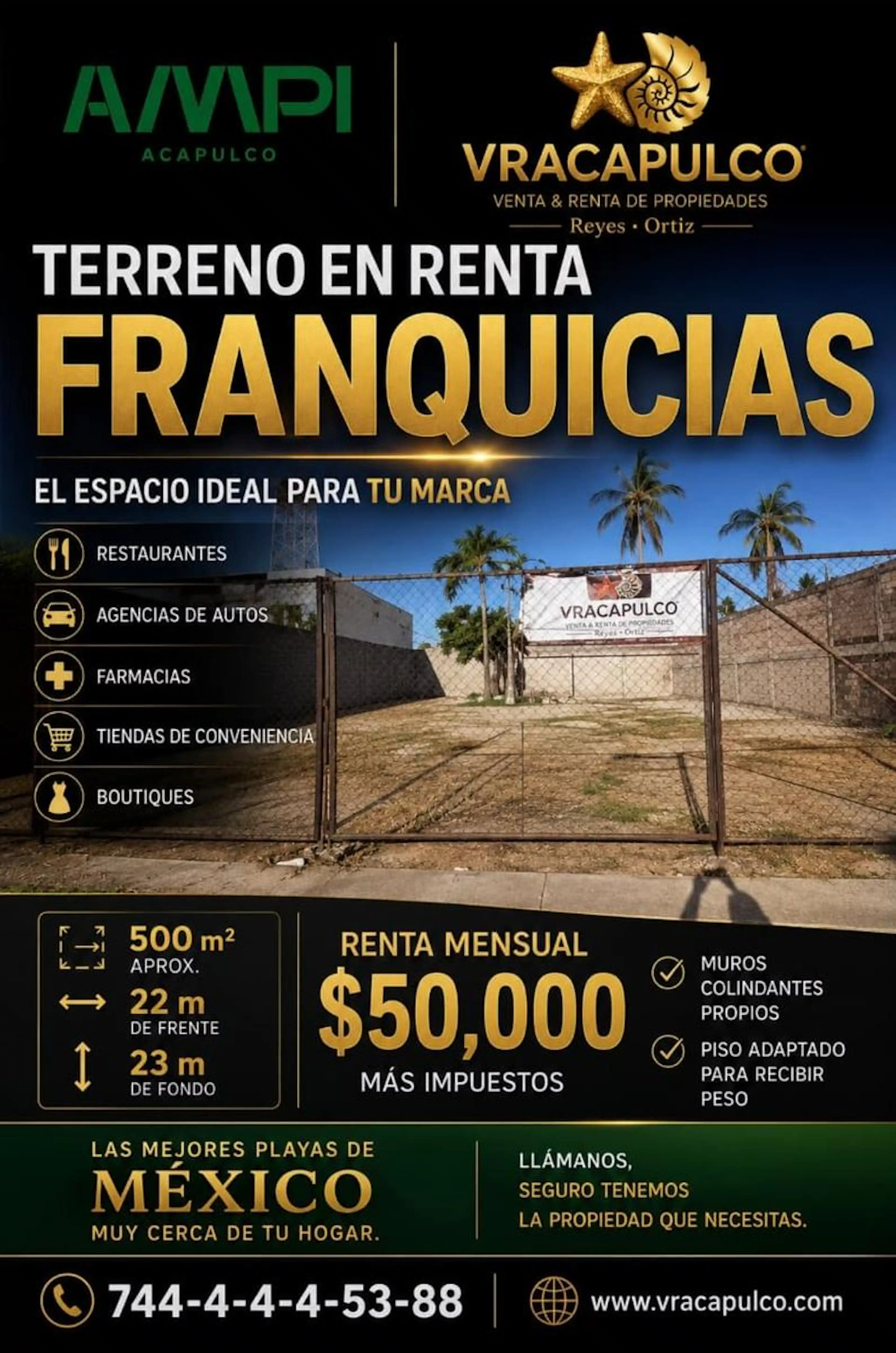 Terreno en  Renta en Boulevard de las Naciones