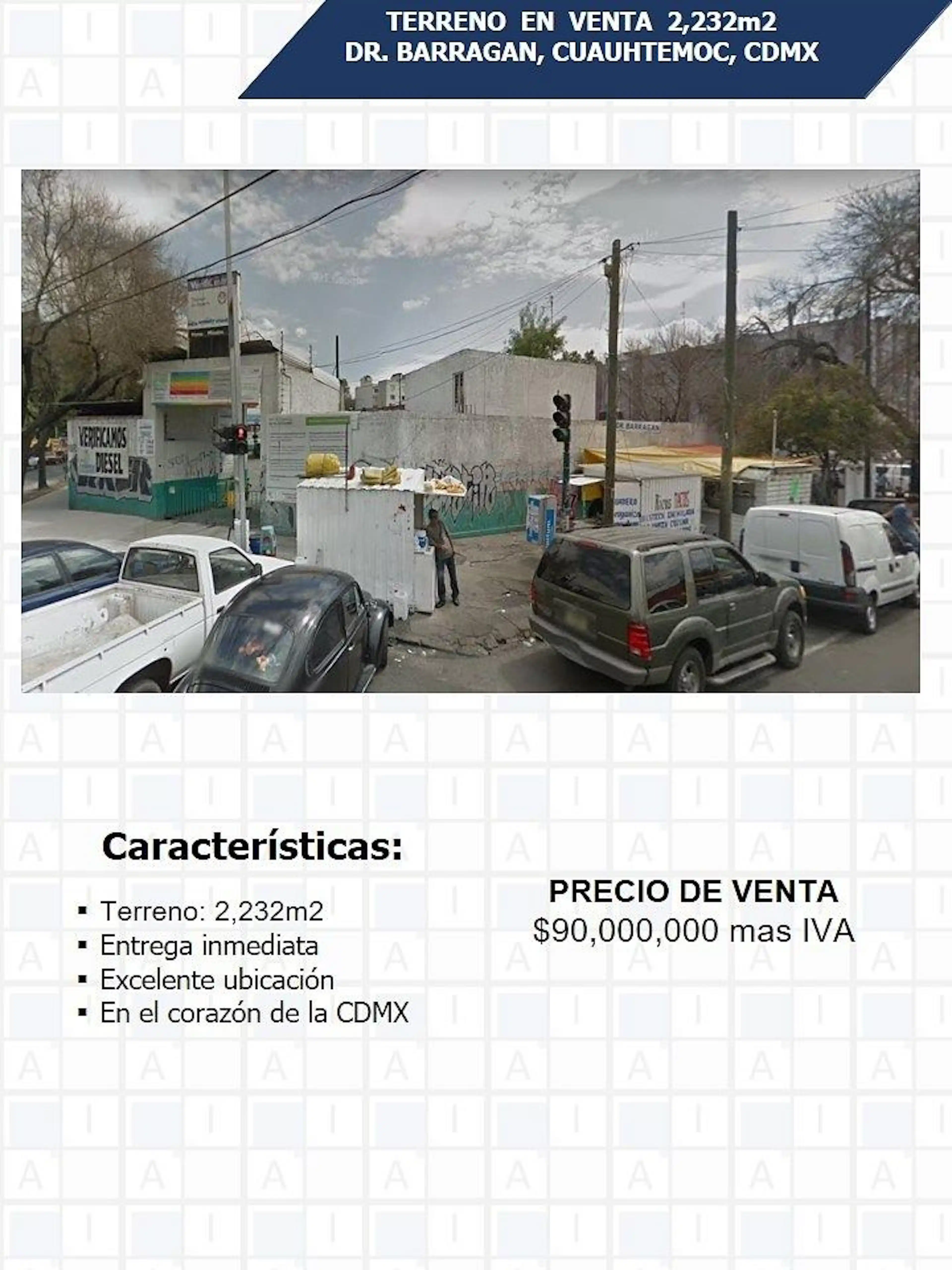 ¡terreno En Venta! Dr. Barragan, Cuauhtemoc, Cdmx