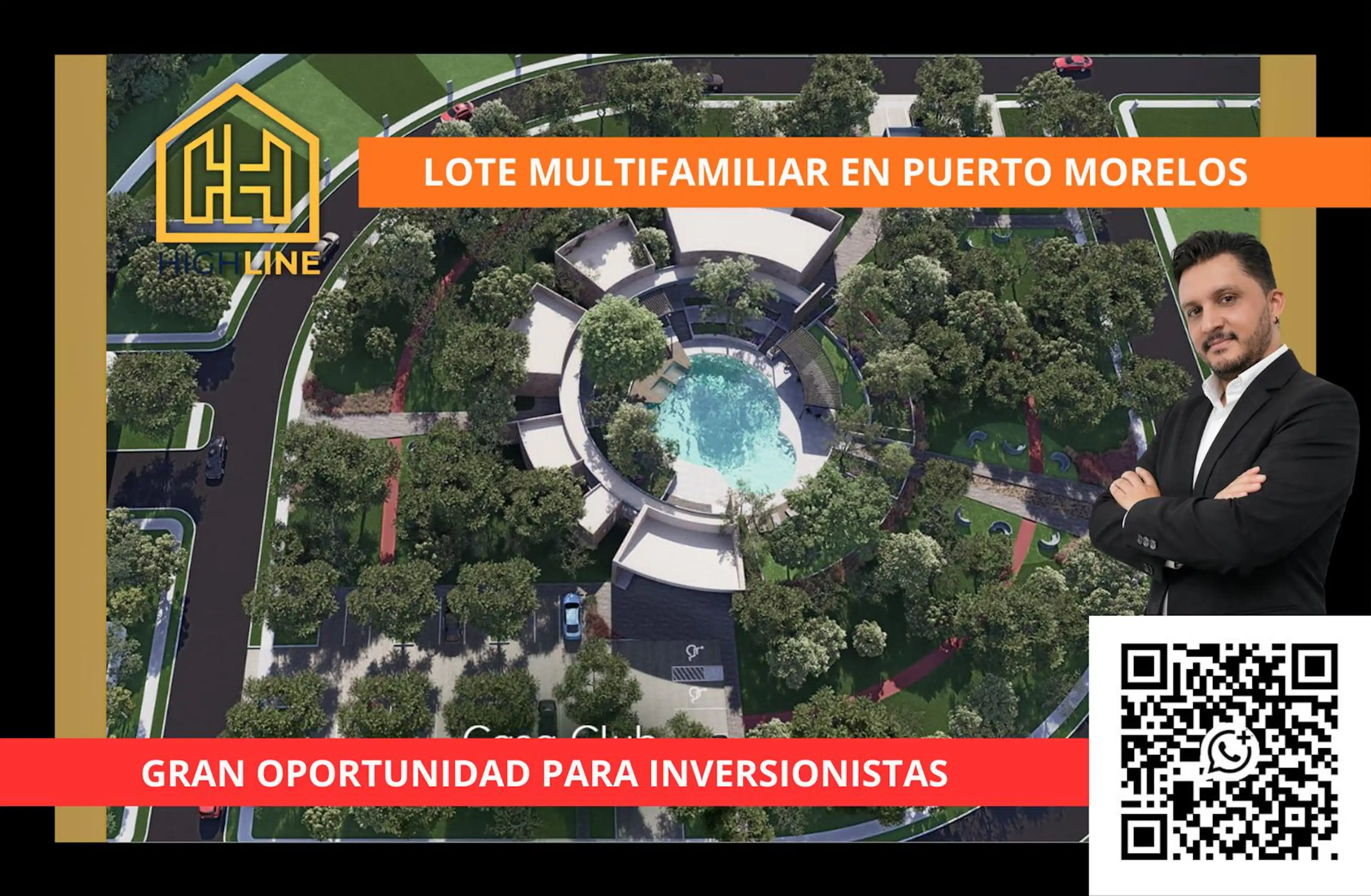 Inversionistas!! Terreno Multifamiliar Premium Puerto Morelos. Financiamiento Directo. Entrega 2029.