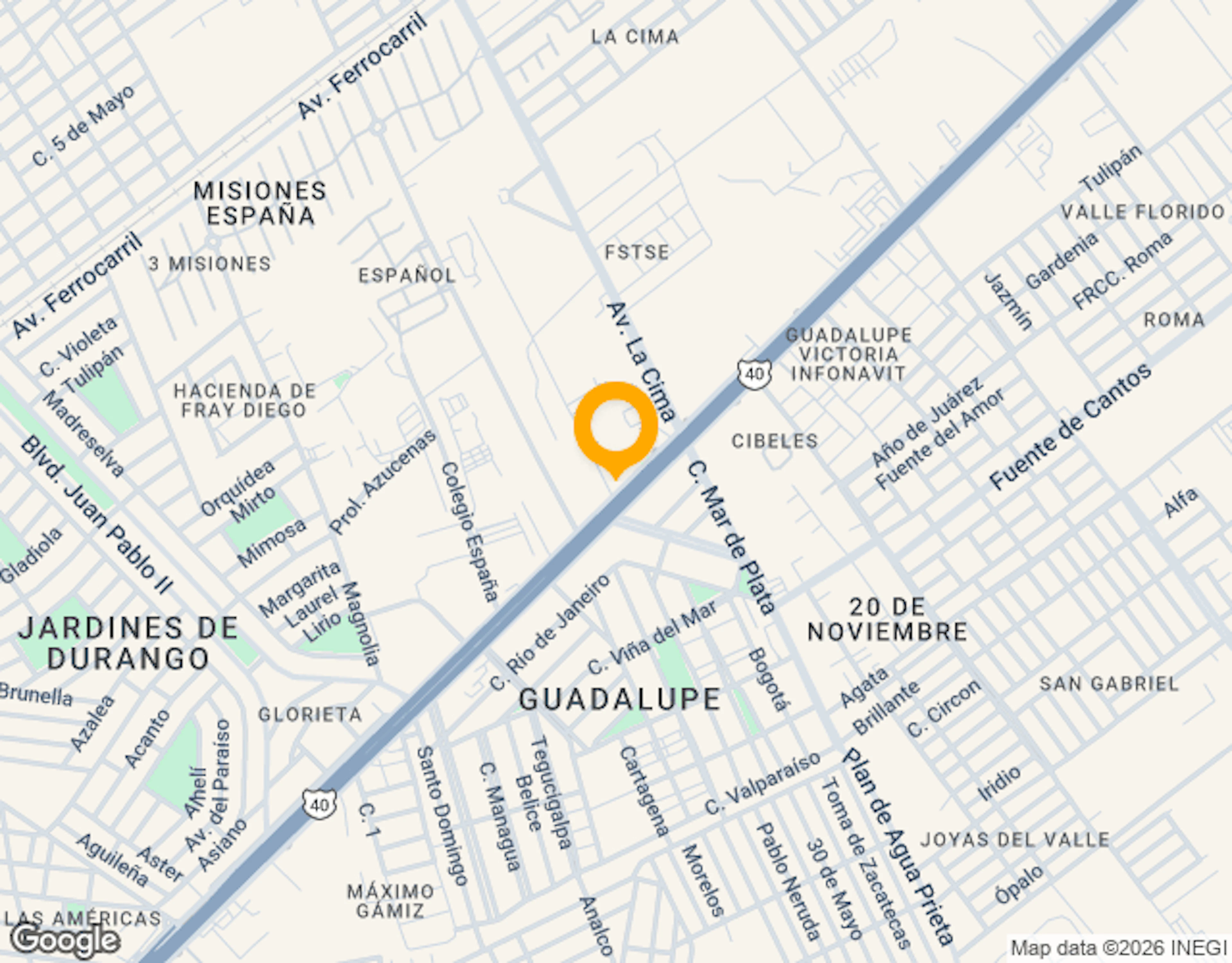 Ubicación de 1985 Francisco Villa Durango