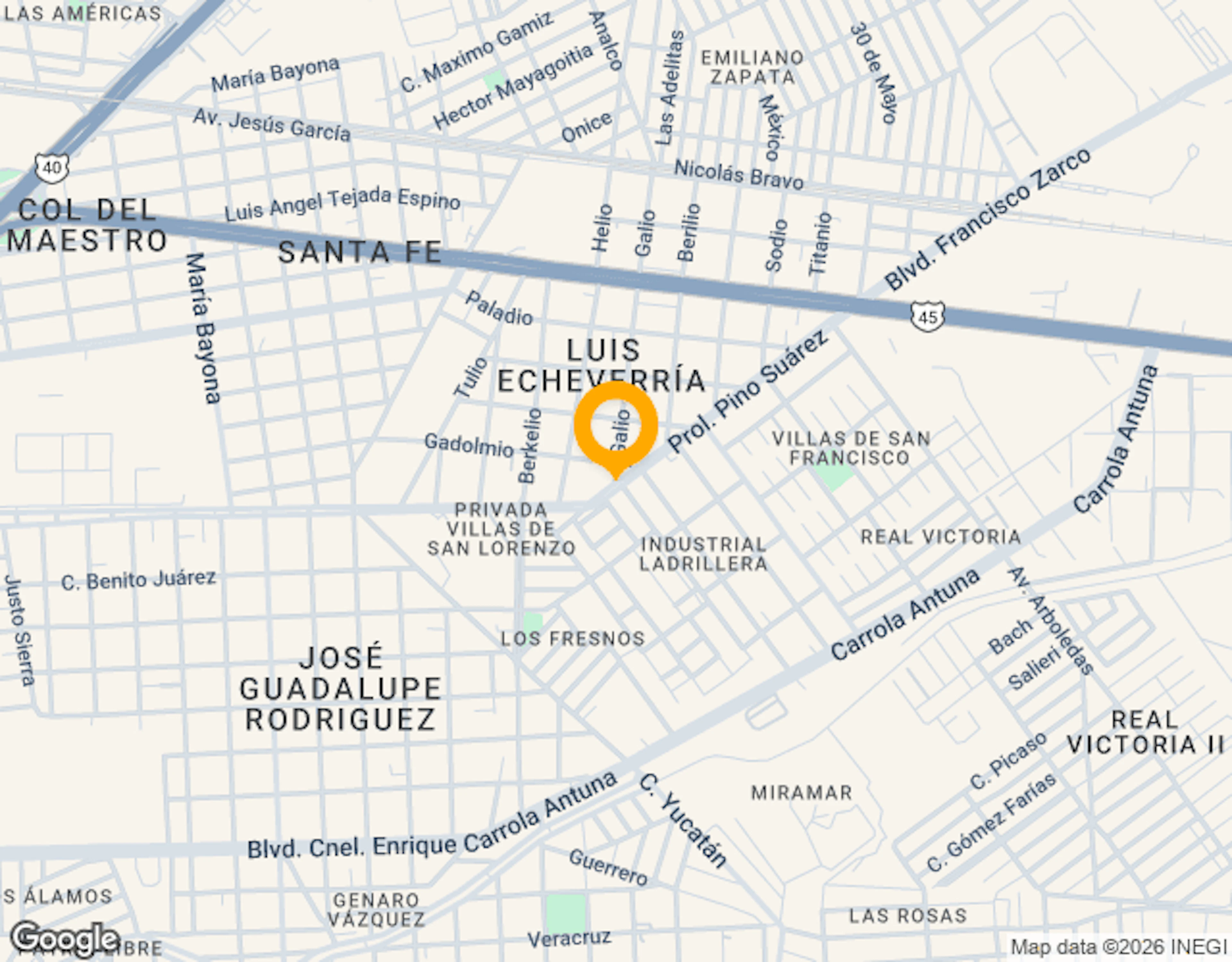 Ubicación de Arboledas Durango
