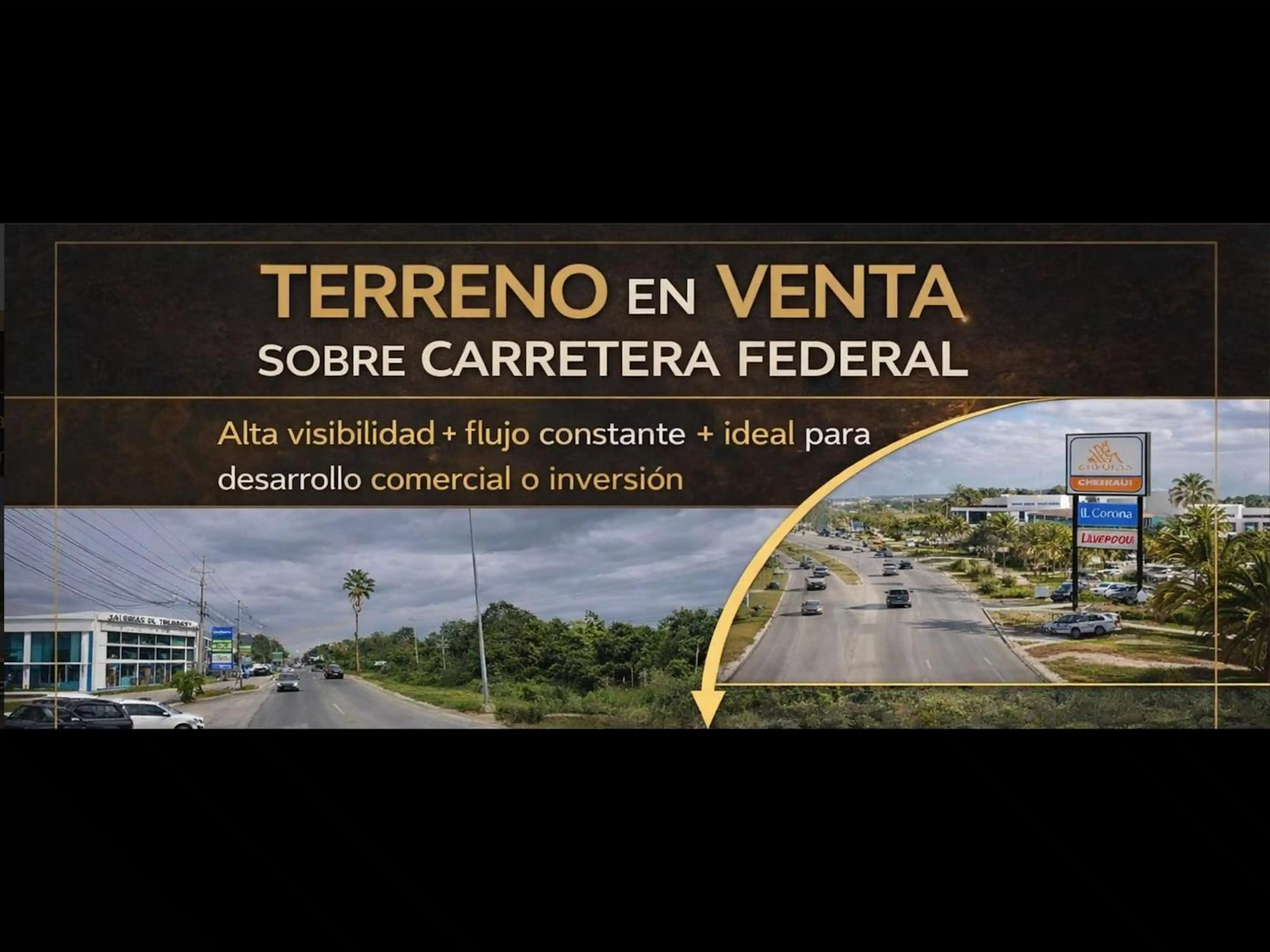 Terreno de 25,000m² Comercial–Industrial en Venta sobre Blvd Playa del Carmen – Zona Xcalacoco P4552