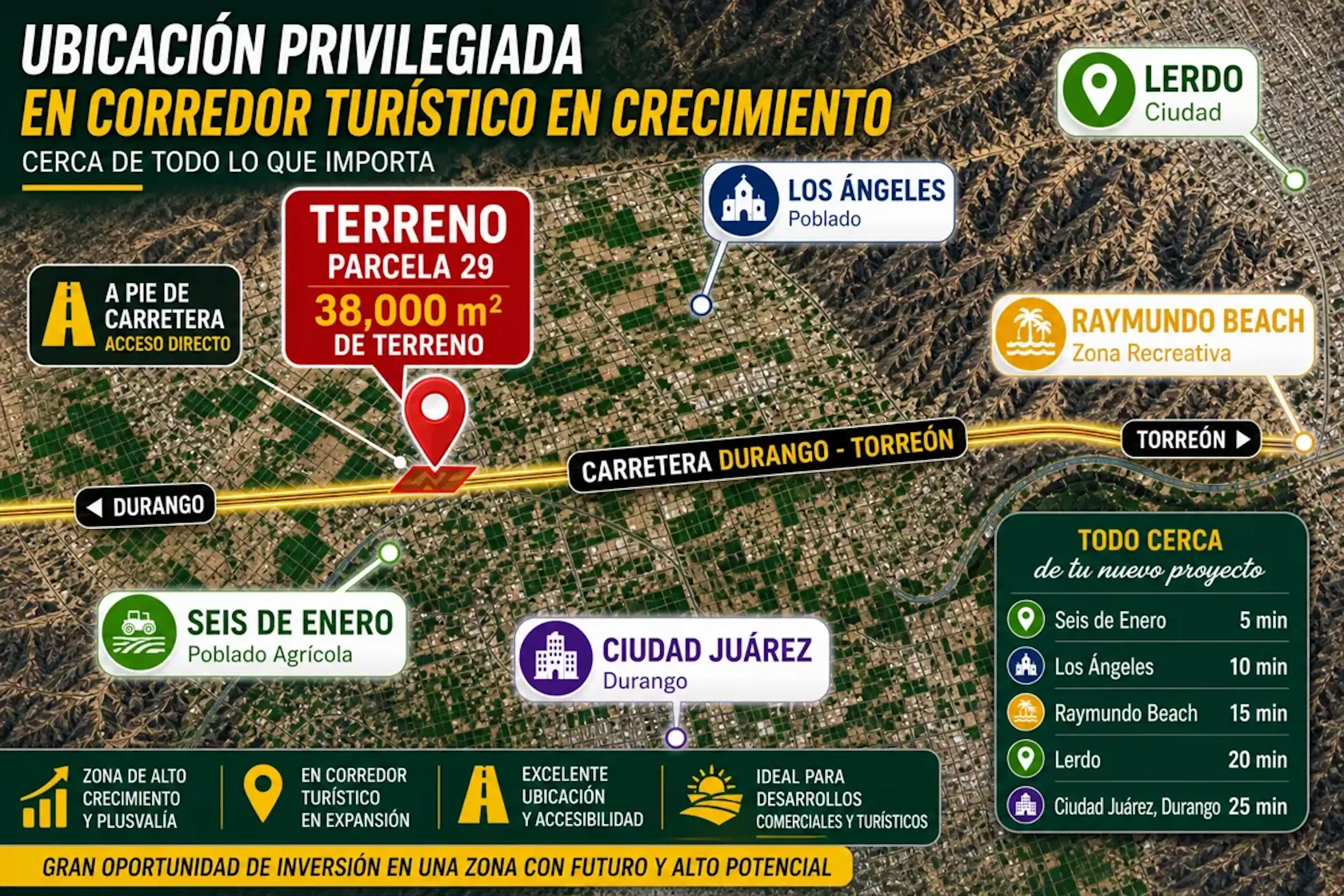 Terreno En Venta En Seis De Enero, Lerdo, Durango