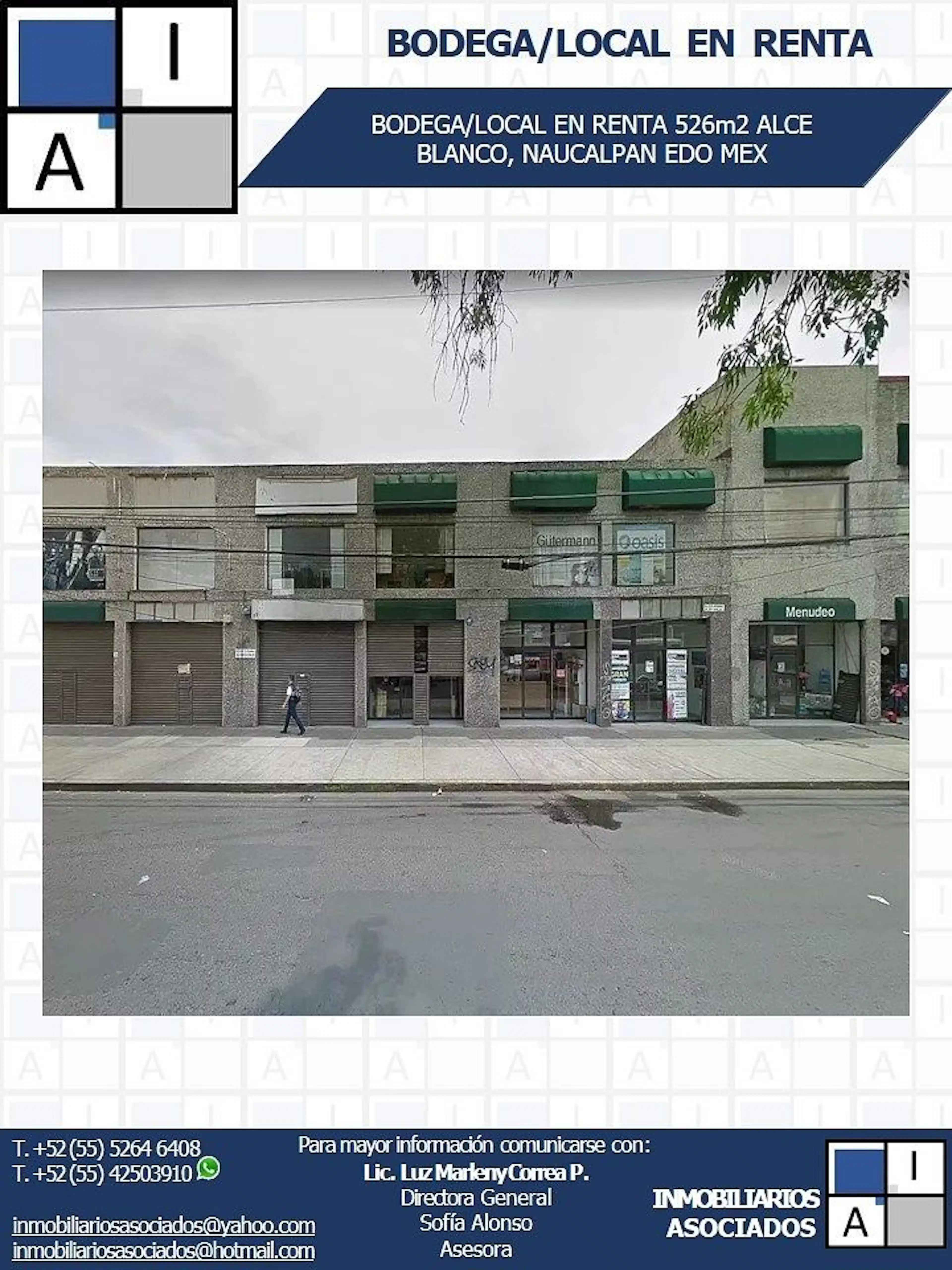 ¡BODEGA/LOCAL EN RENTA! ALCE BLANCO, NAUCALPAN ESTADO DE MEXICO