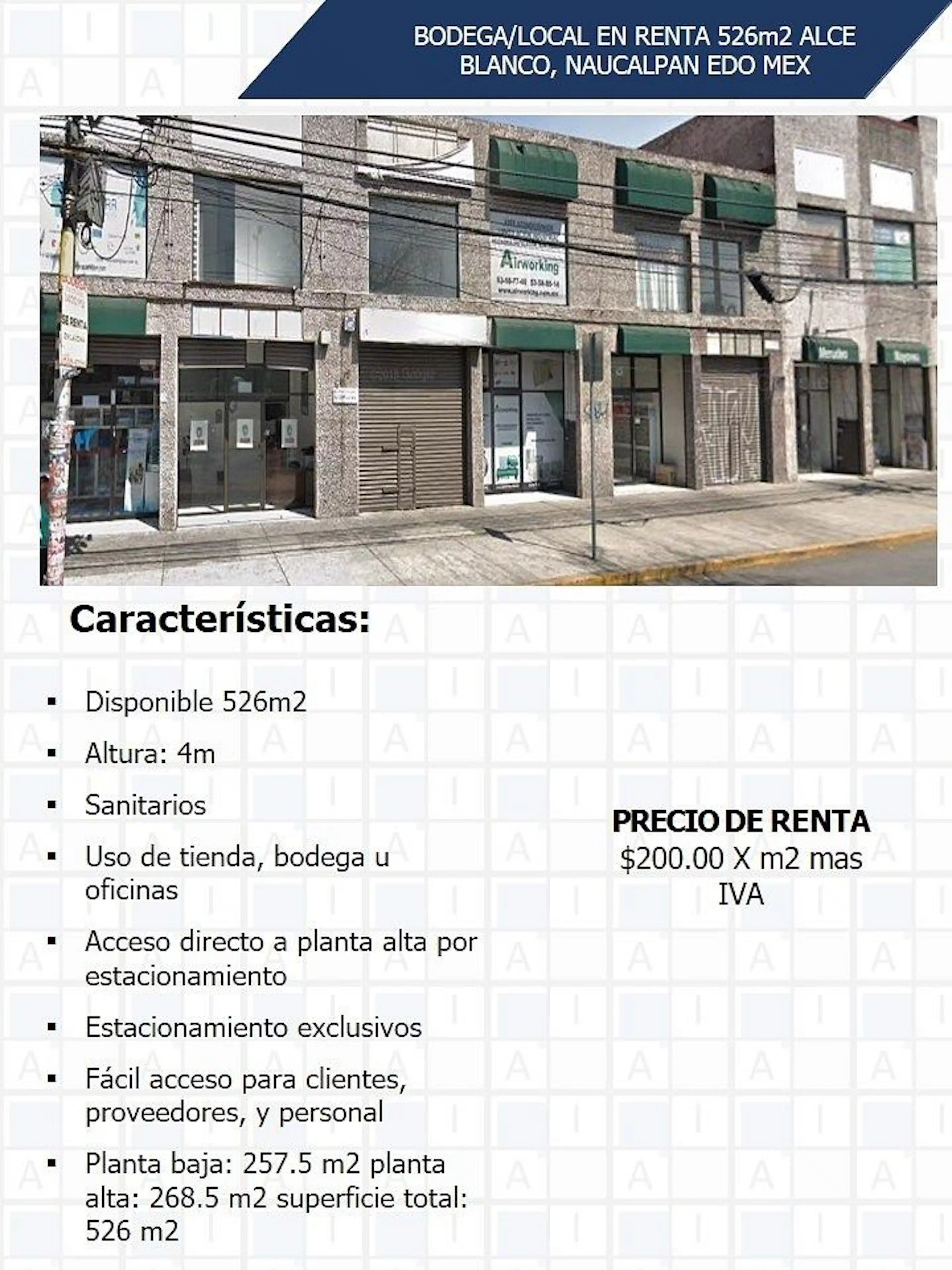 ¡bodega/local En Renta! Alce Blanco, Naucalpan Estado De Mexico