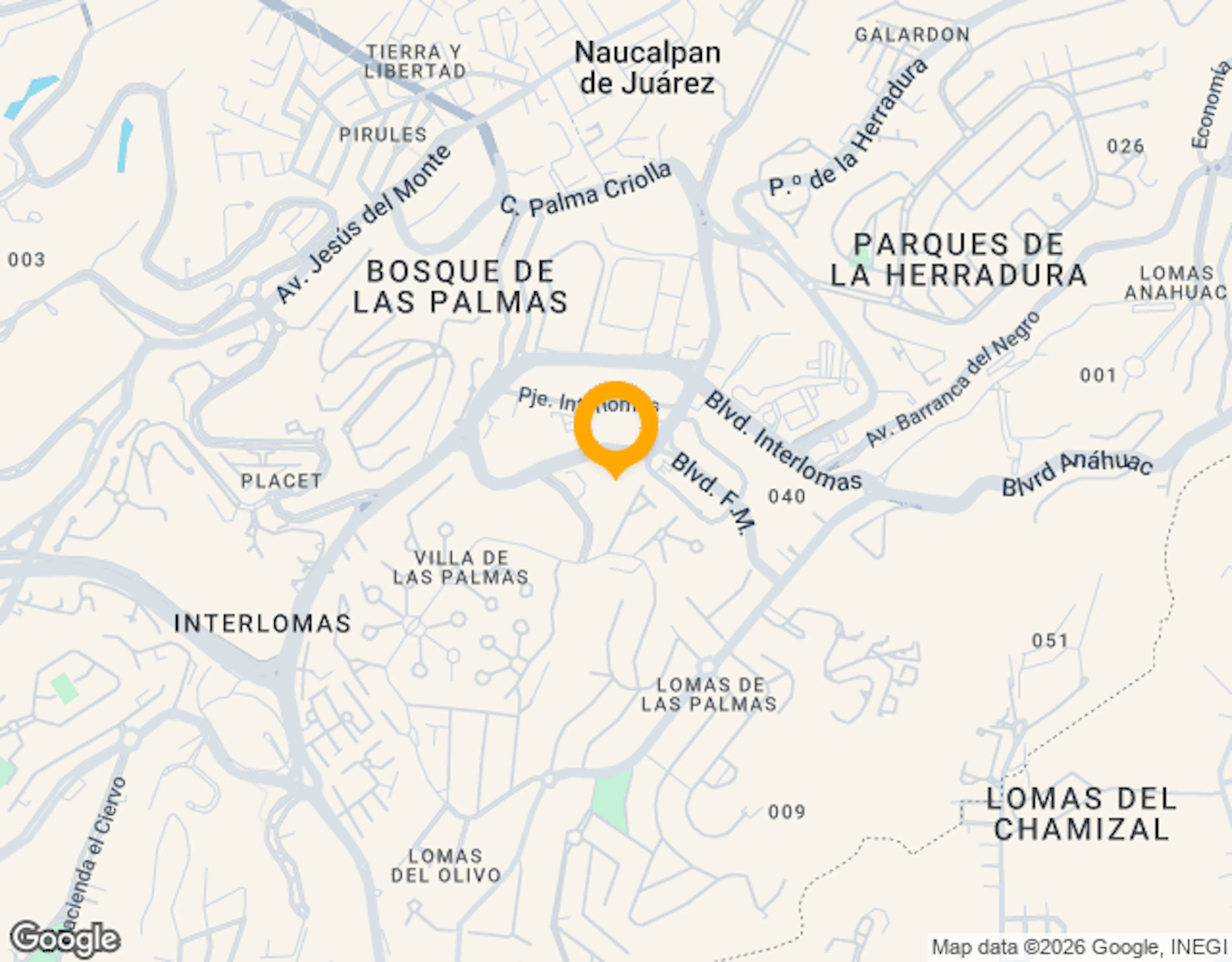 Ubicación de Corporativo Interlomas