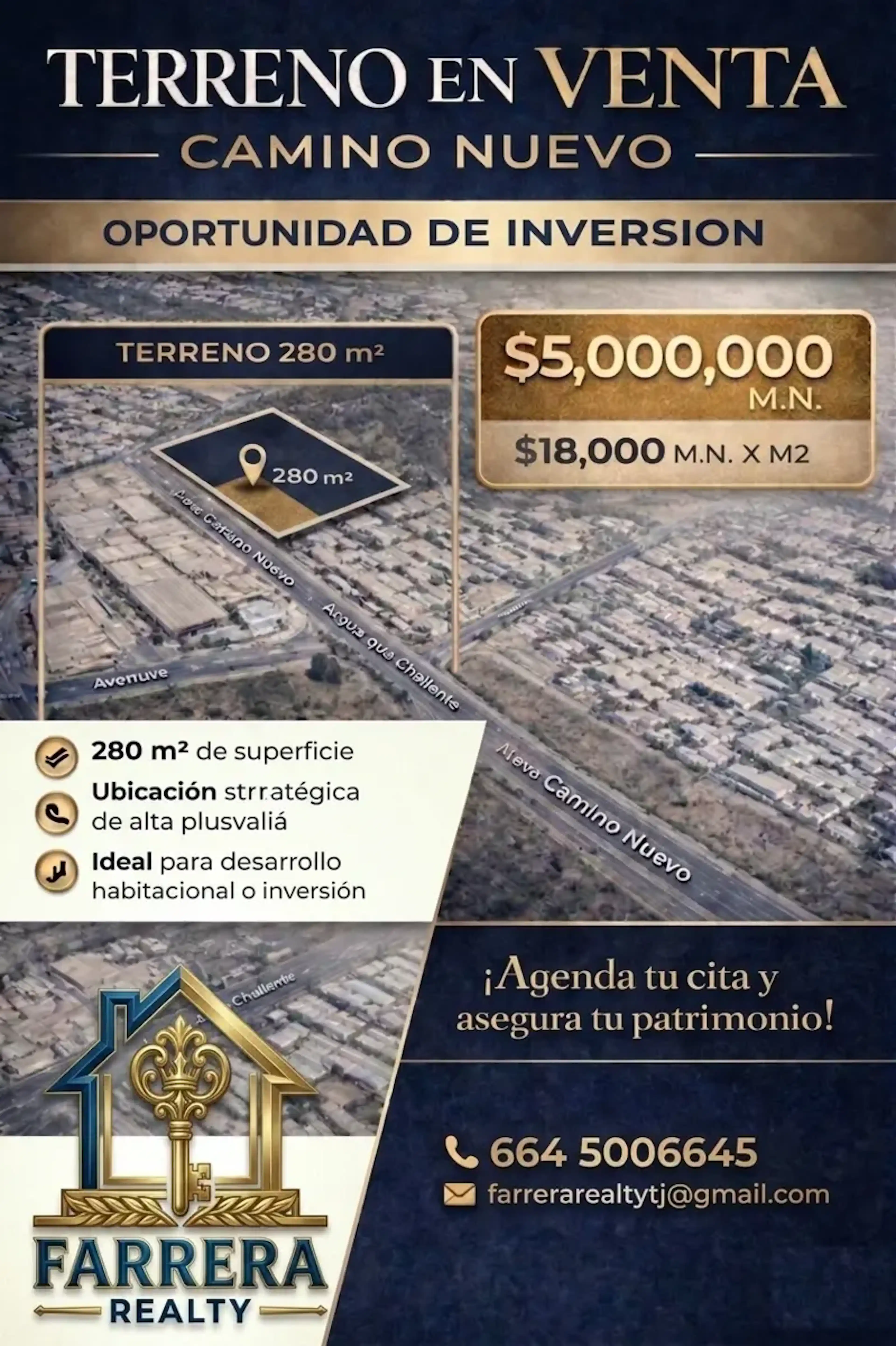 Terreno en venta en Madero (Cacho), Tijuana, Baja California
