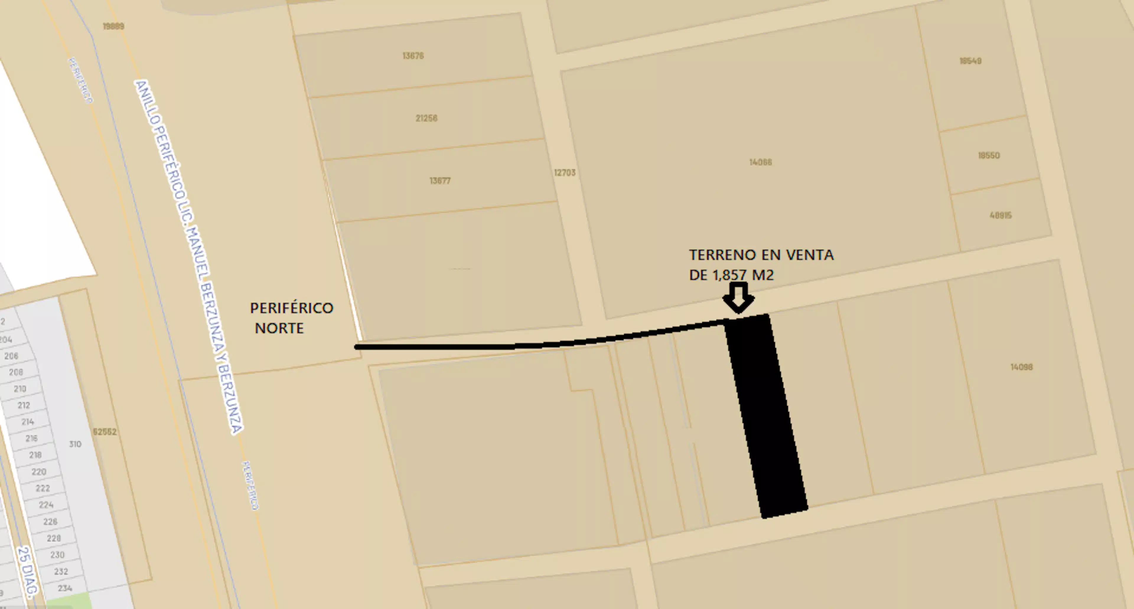 Terreno En Venta A Una Cuadra De Periférico Norte, Ideal Bodegas Uso Comercial