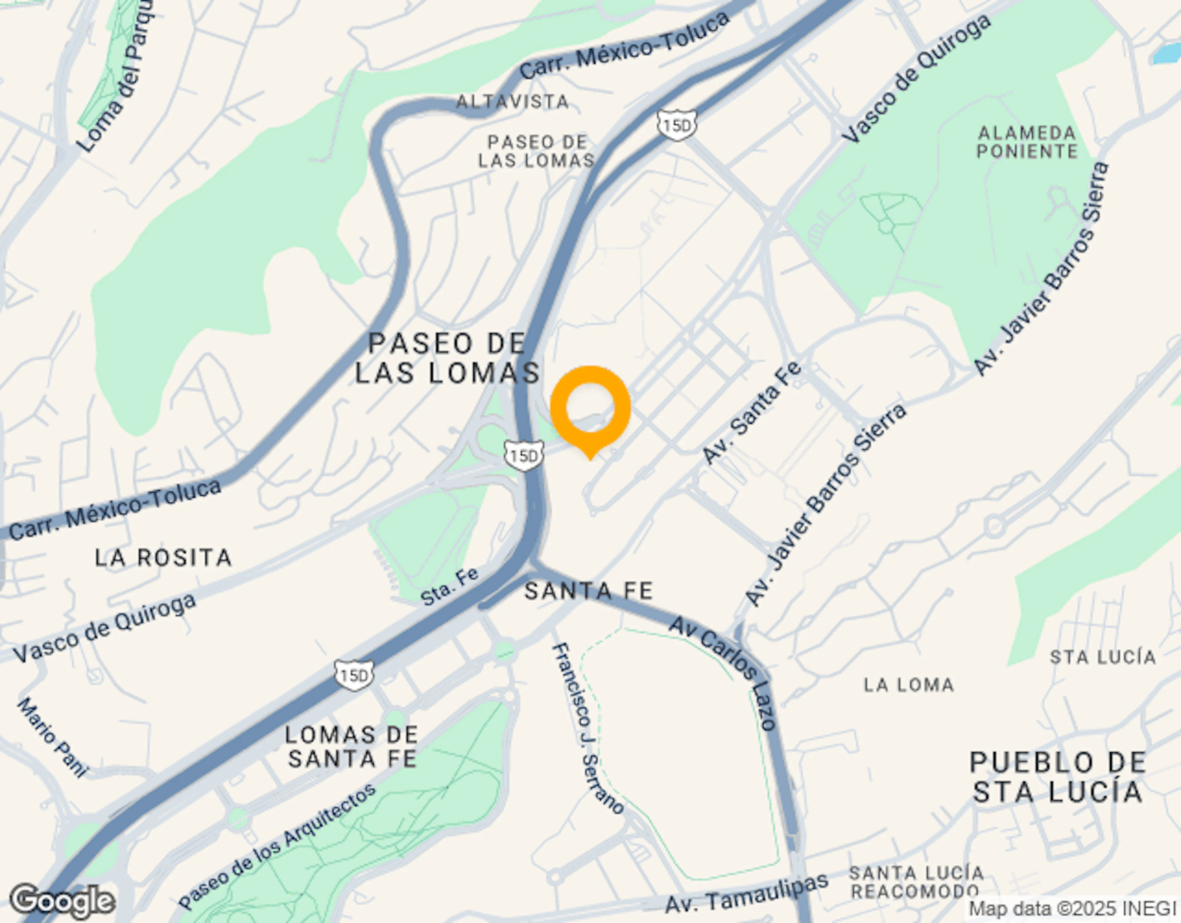 Ubicación de Corporativo Parque Santa Fe