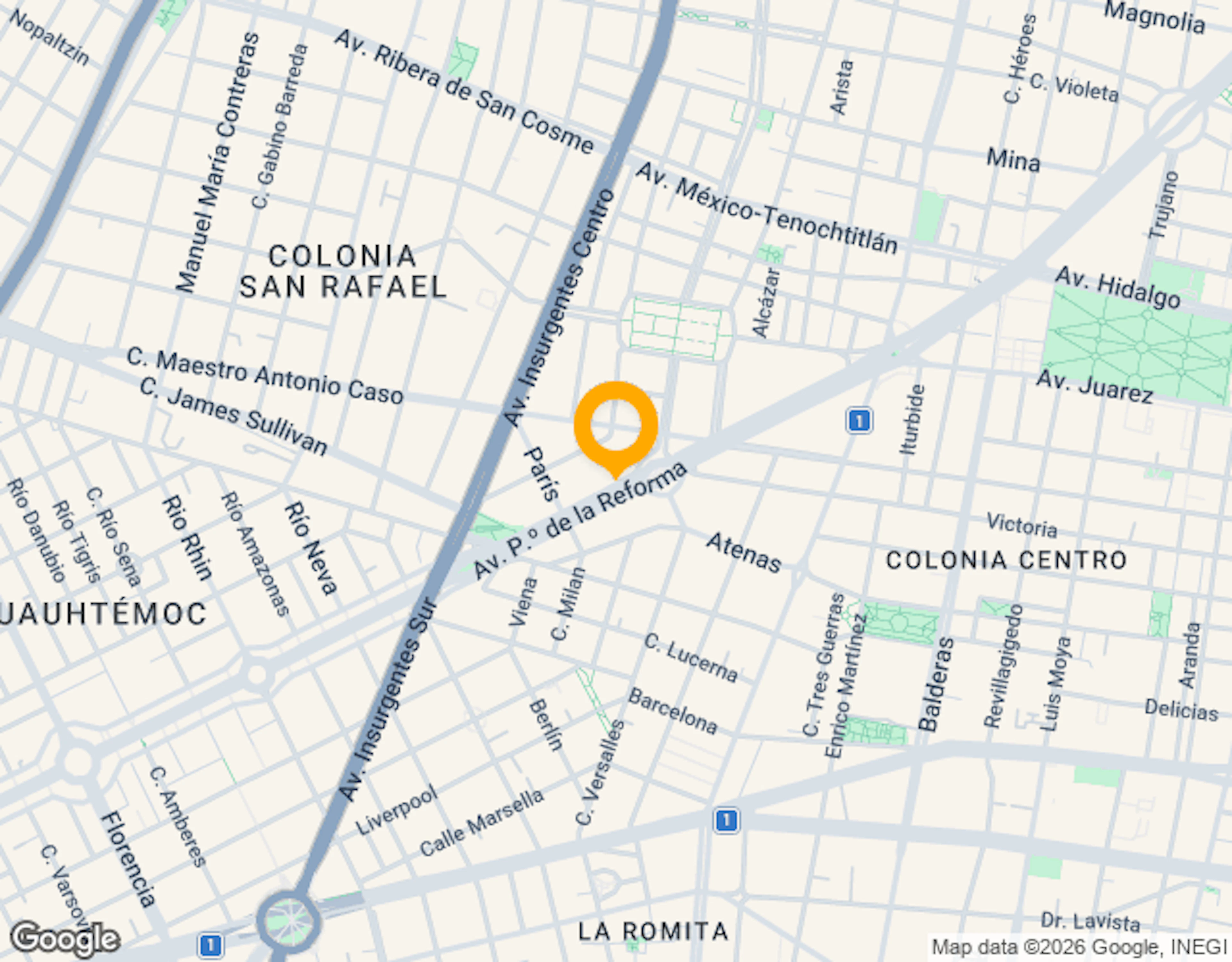 Ubicación de Reforma 93