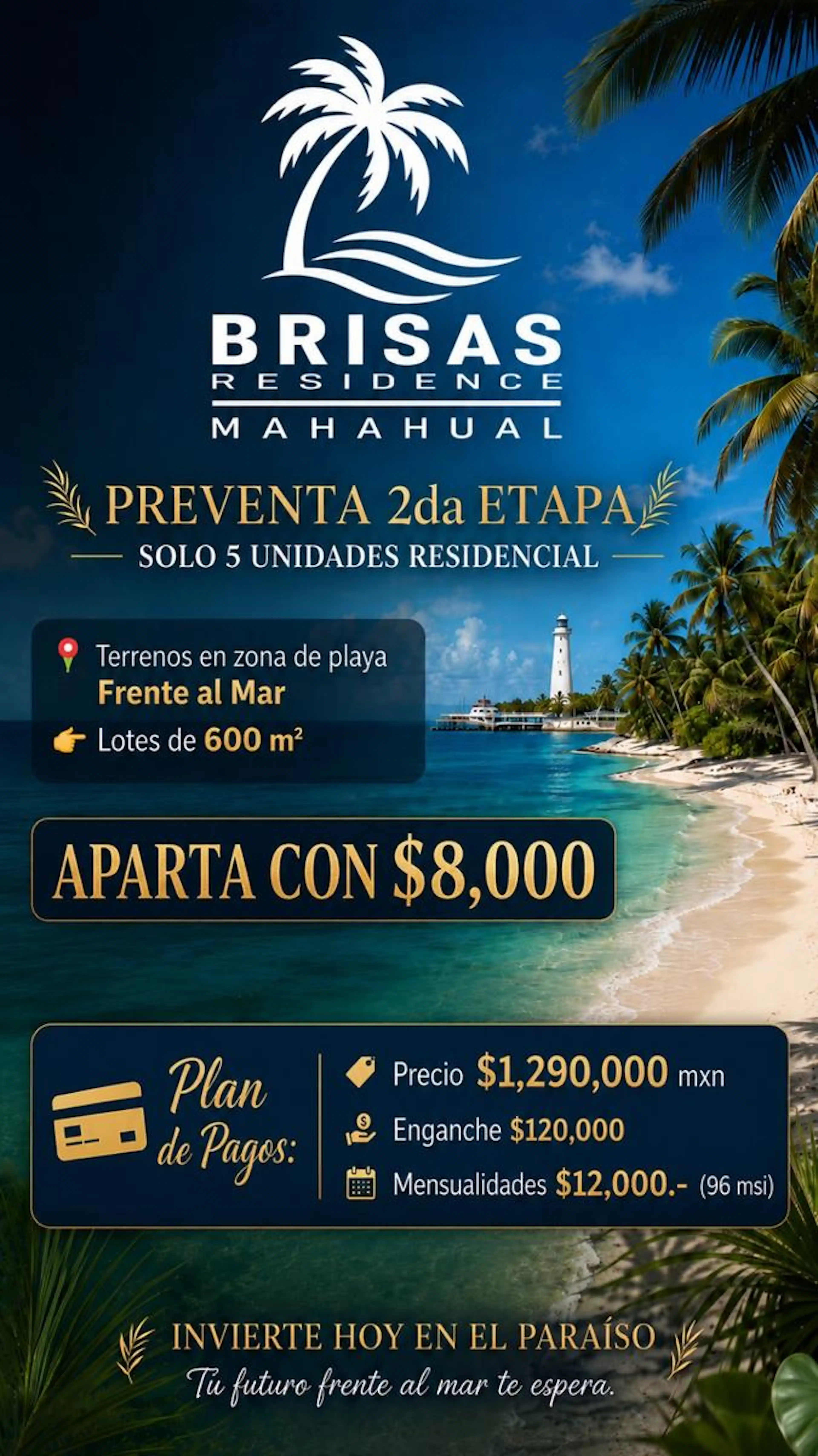 Lotes Frente Al Mar Y En Primera Lienea