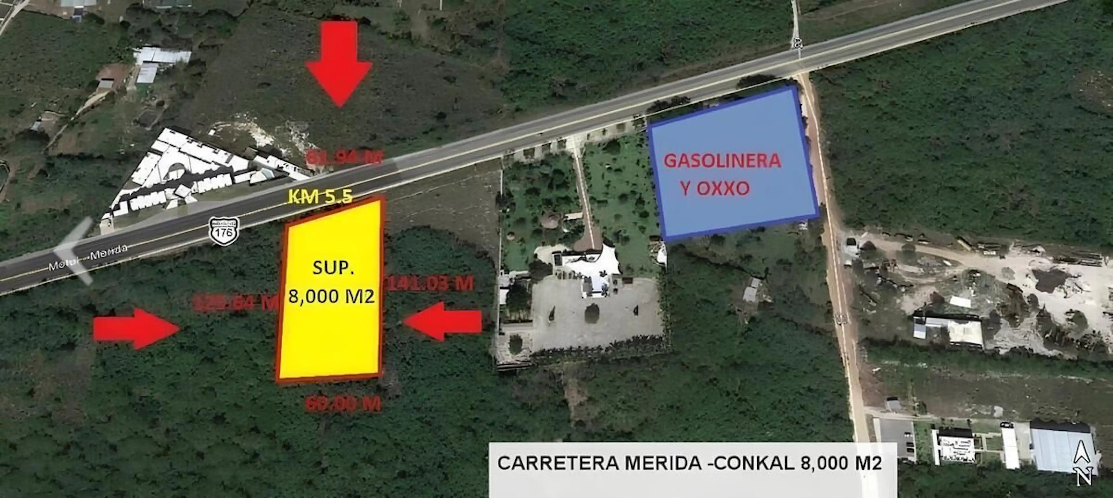 Terreno En Venta Sobre Carretera En Conkal