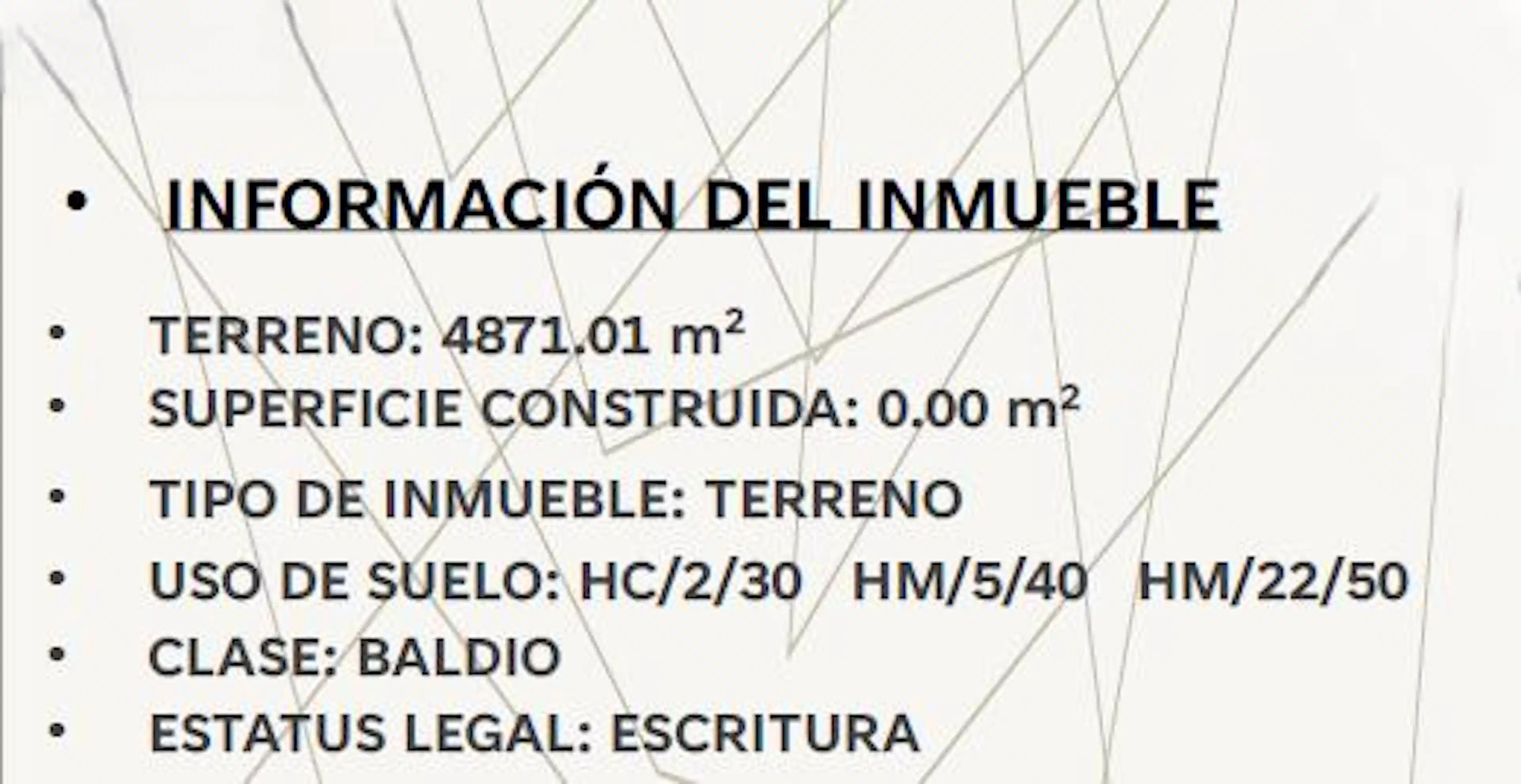 Terreno en  venta
