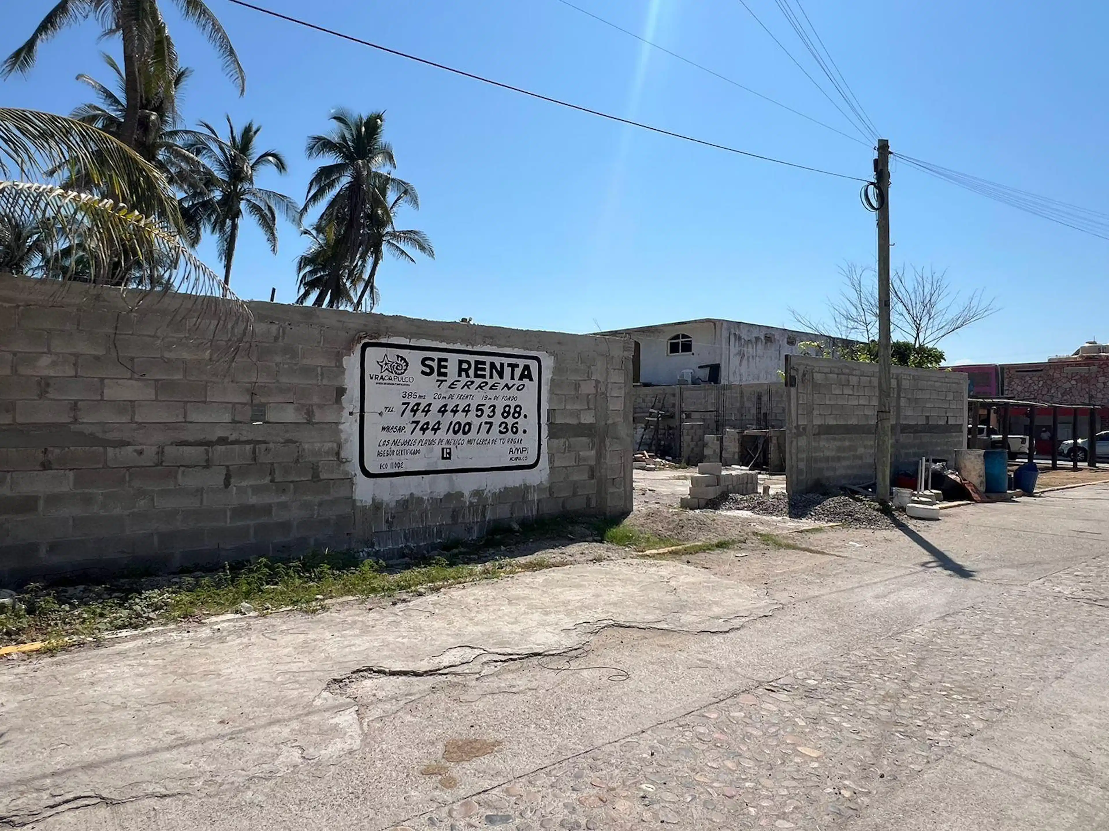 Terreno en renta muy cerca de la playa