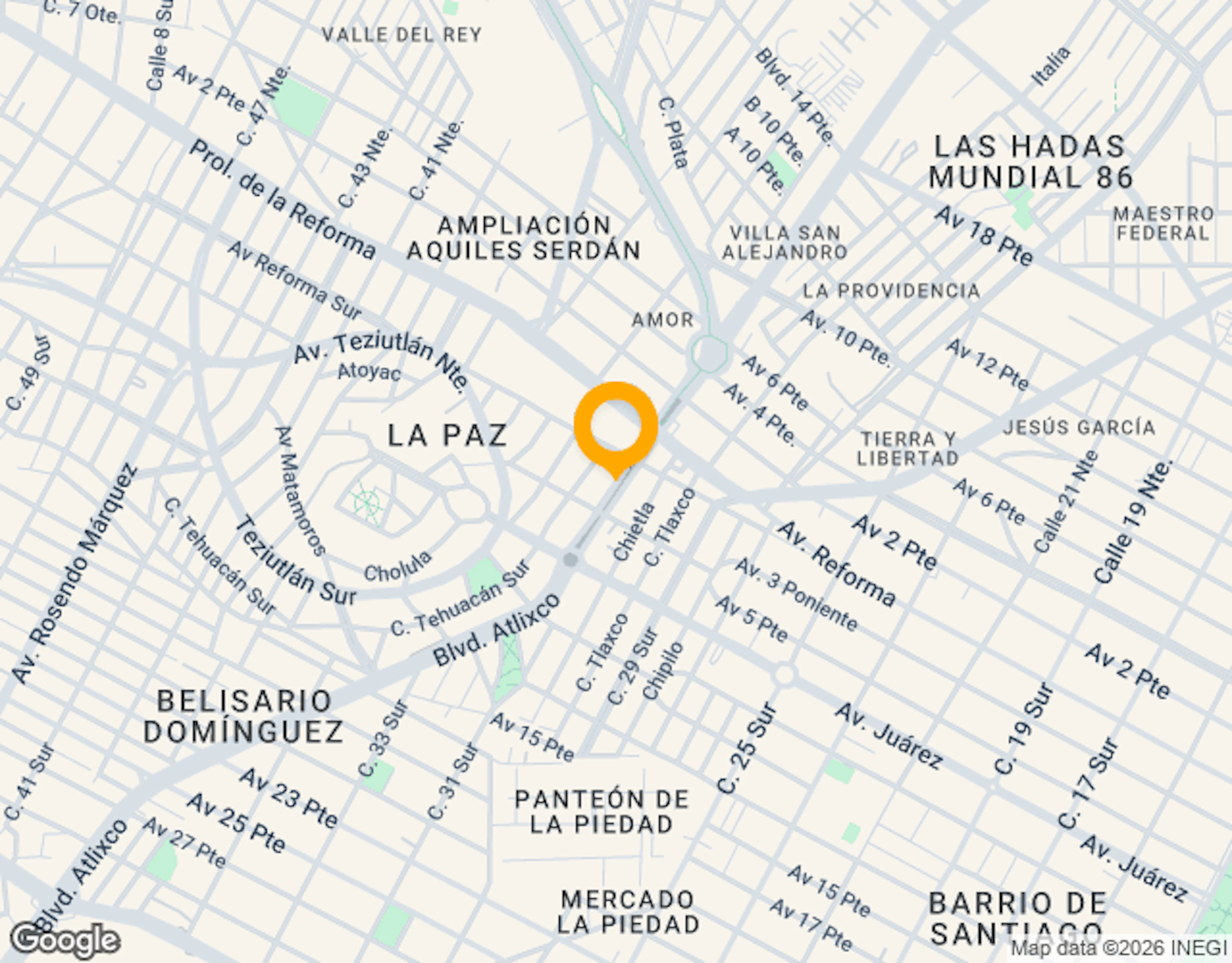 Ubicación de 1518 Frailes Puebla