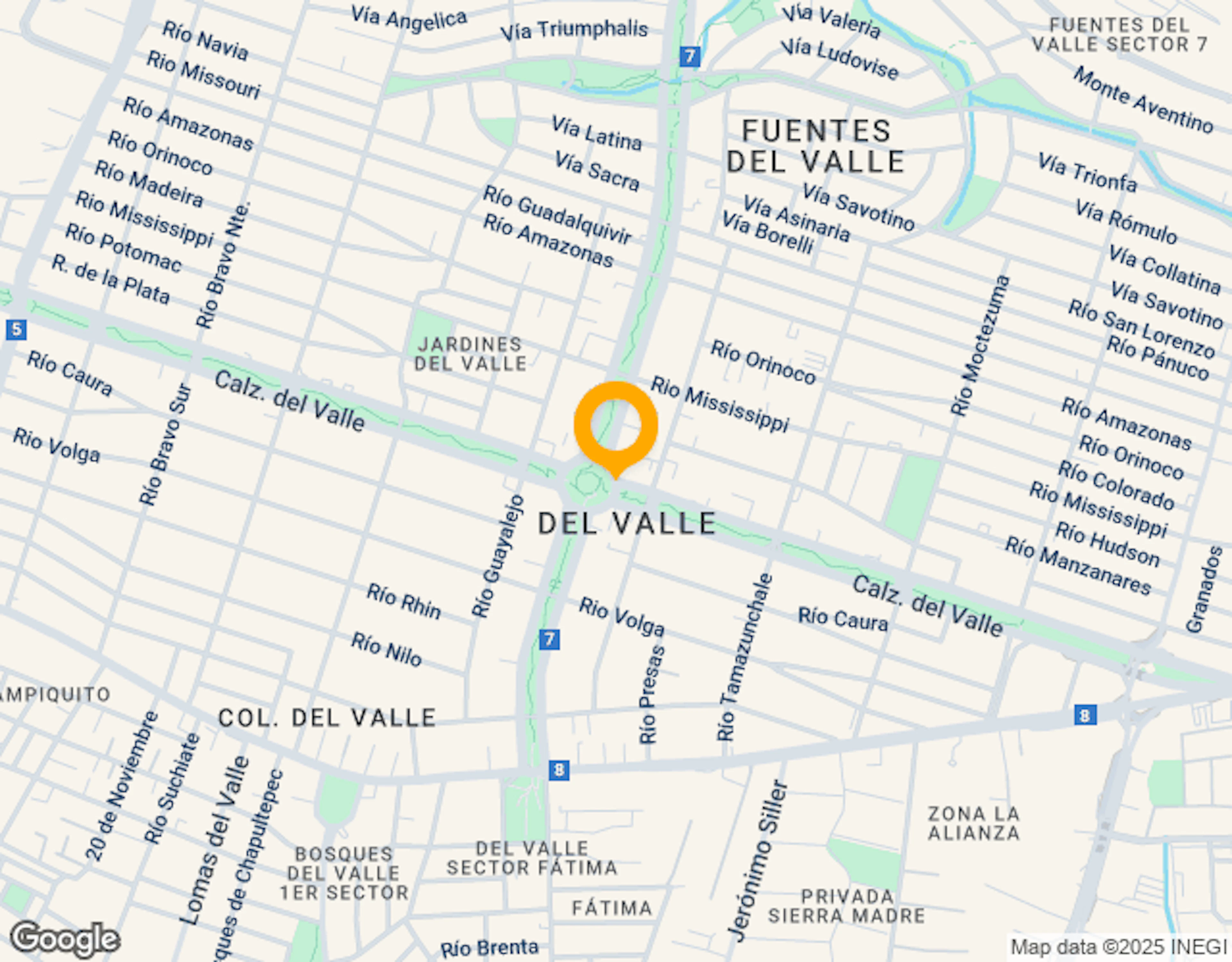 Ubicación de Calzada Del Valle