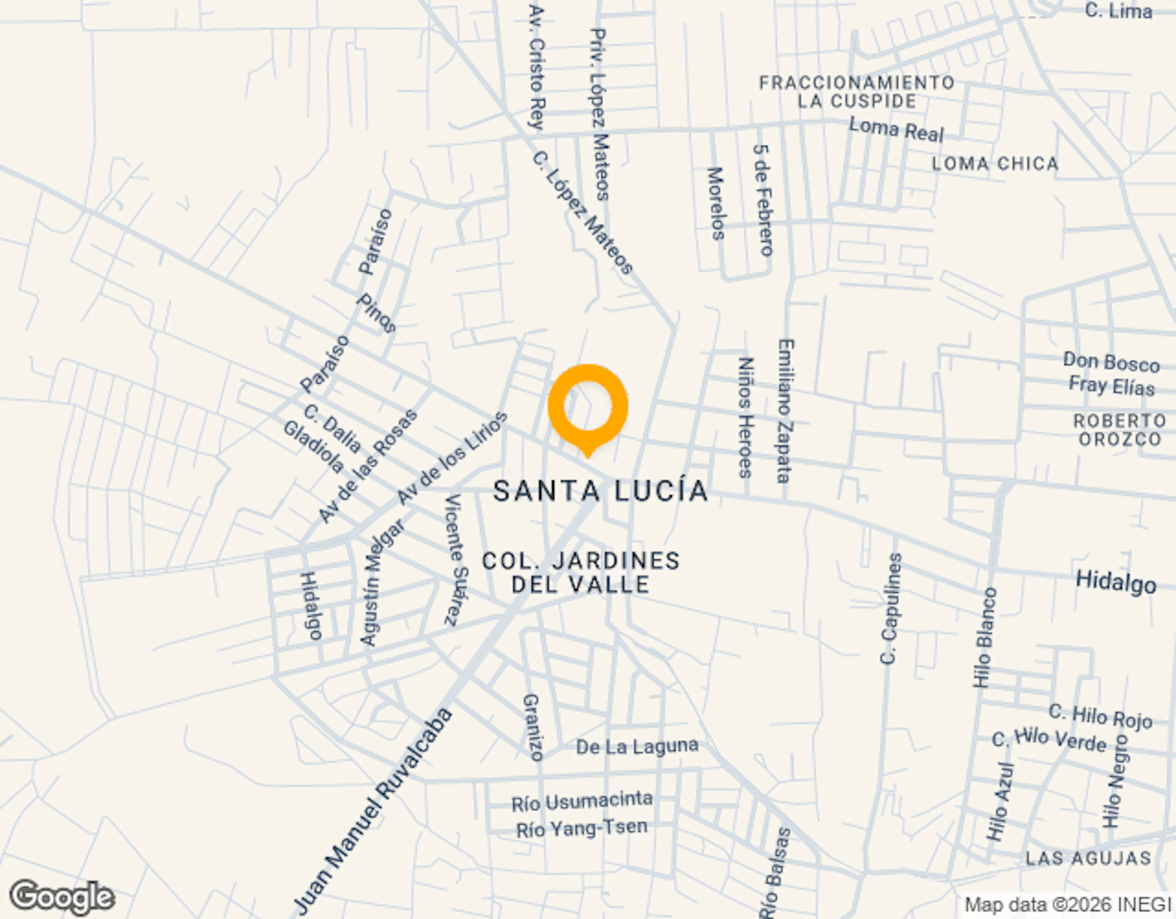 Ubicación de Santa Lucía 1